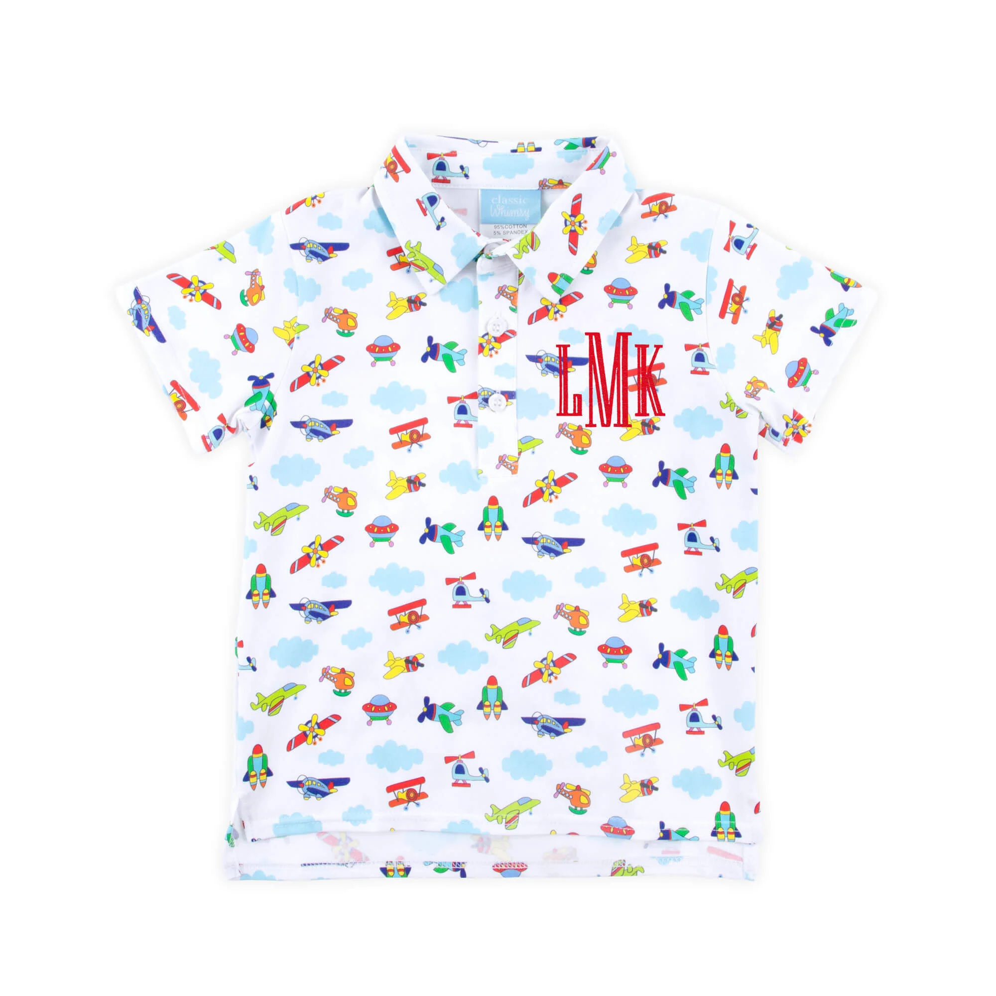 Airplane & Clouds Polo - Image 2
