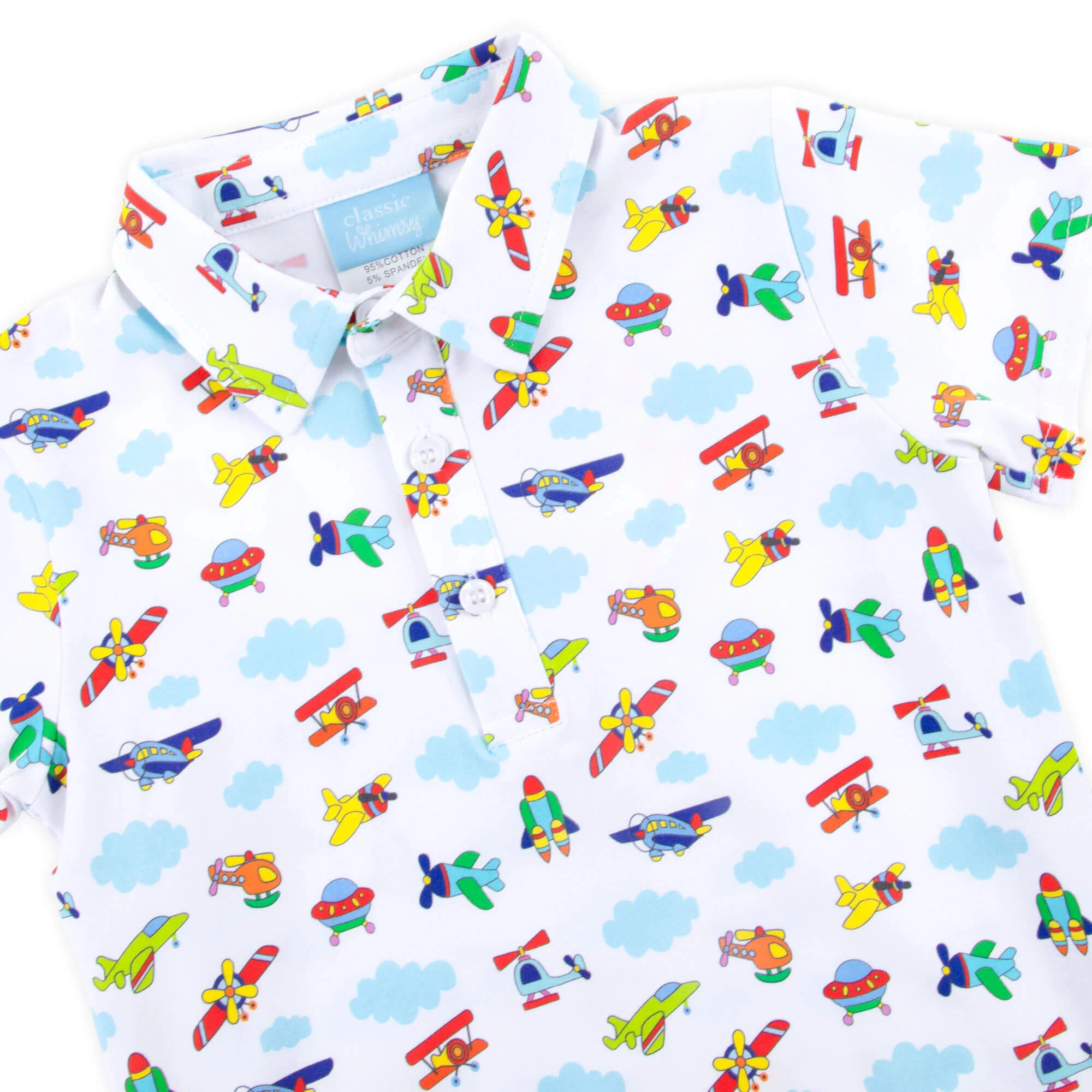 Airplane & Clouds Polo - Image 3
