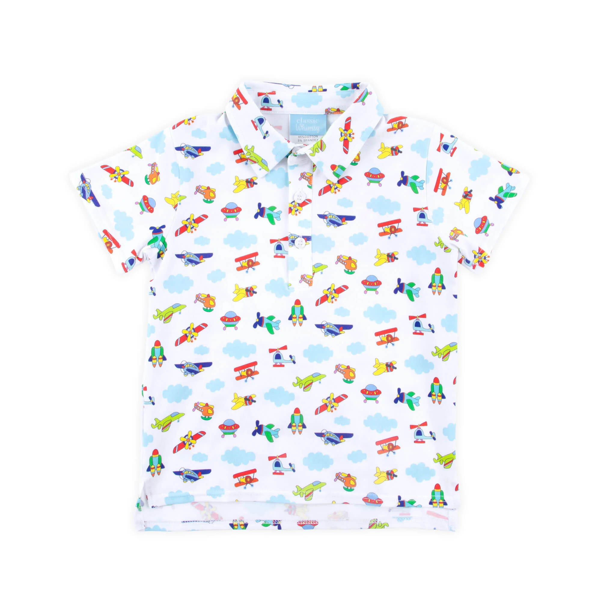 Airplane & Clouds Polo - Image 4