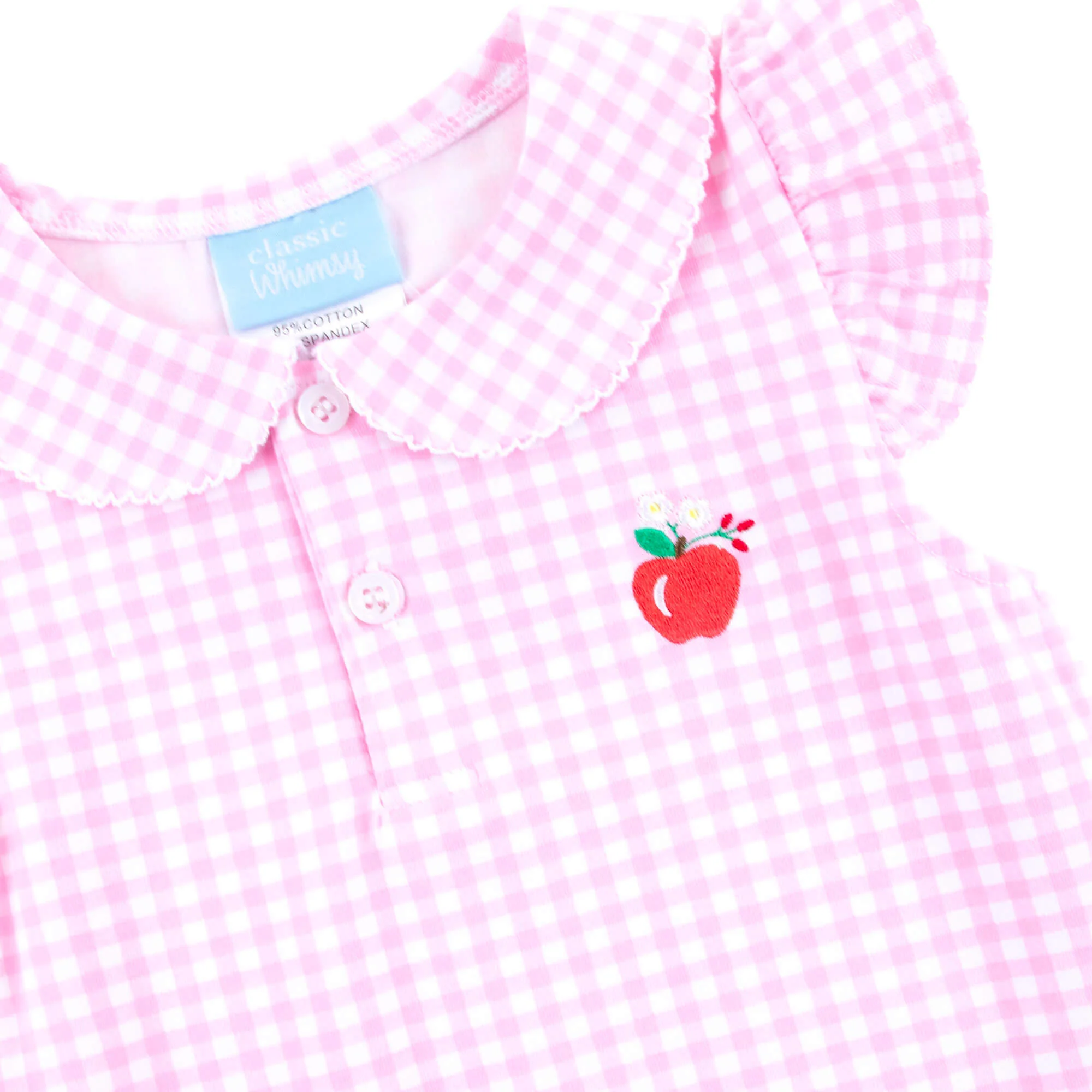 Apple Blossom Pink Gingham Ruth Dress - Image 2