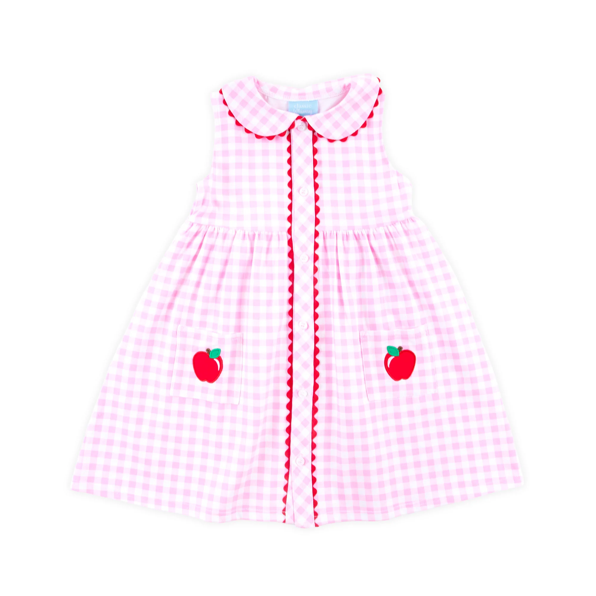 Apple Pink Gingham Lola Dress - Image 4