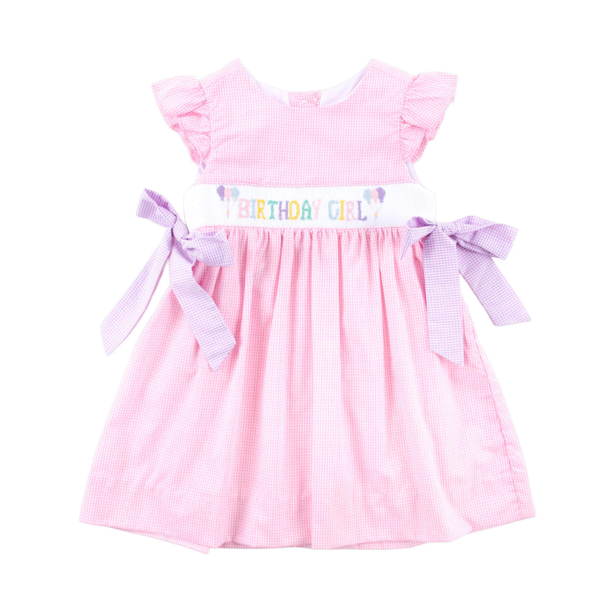 Birthday Girl Smocked Pink Beverly Dress