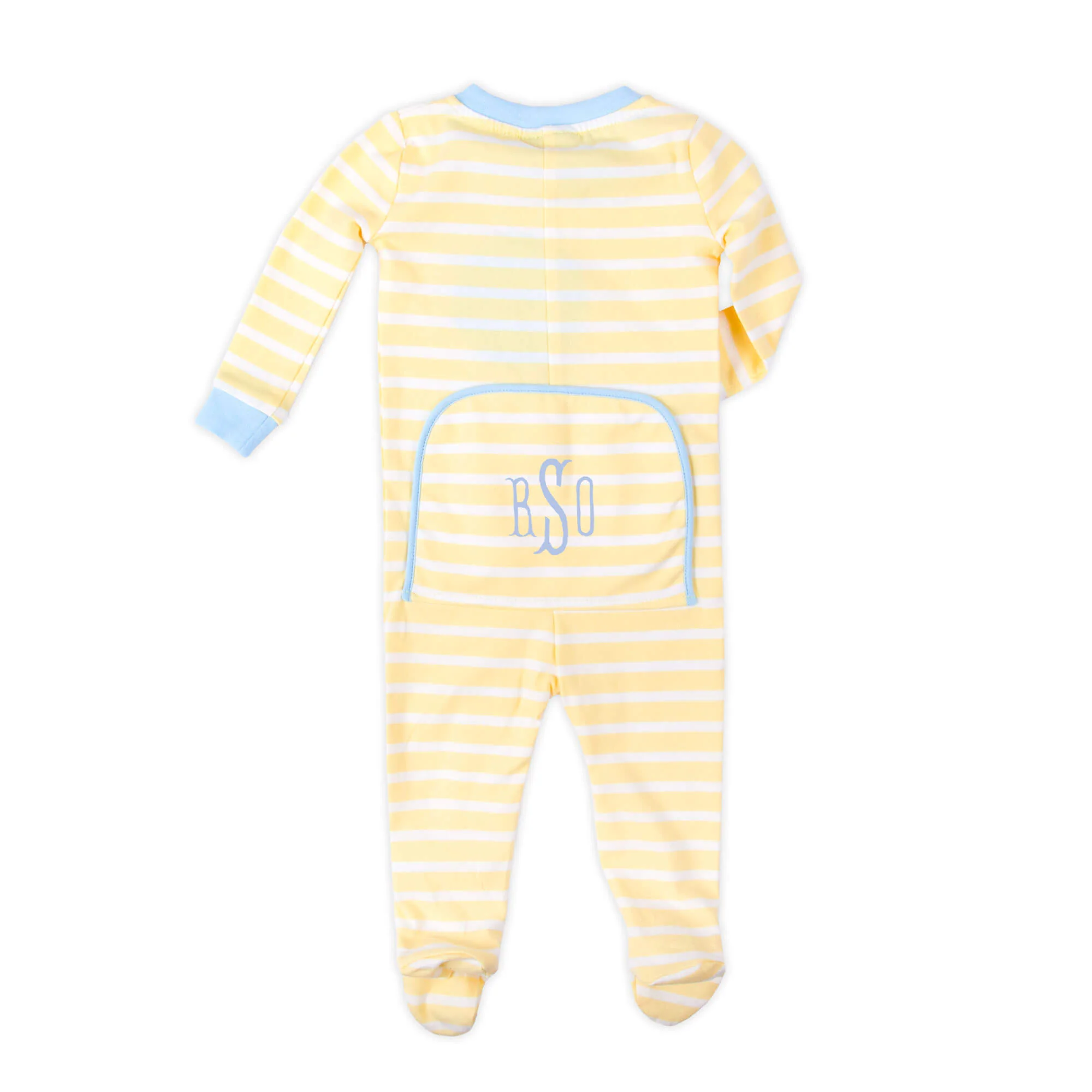 Yellow Stripe Bunny Zip Sleeper Blue - Image 2