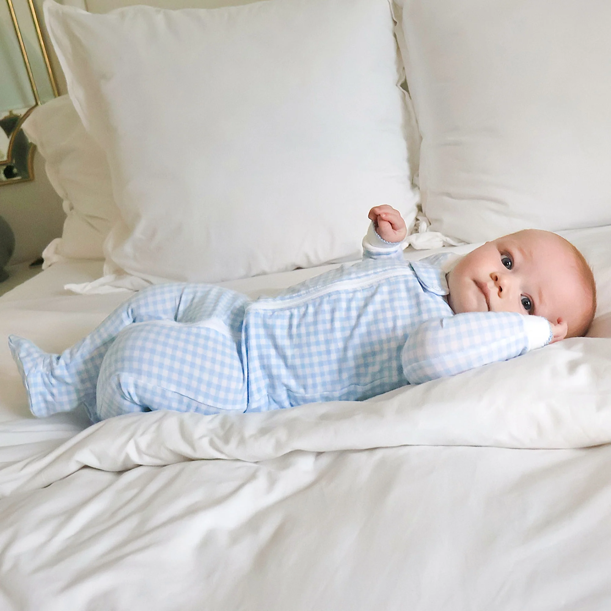 Gingham Zip Sleeper - Image 4