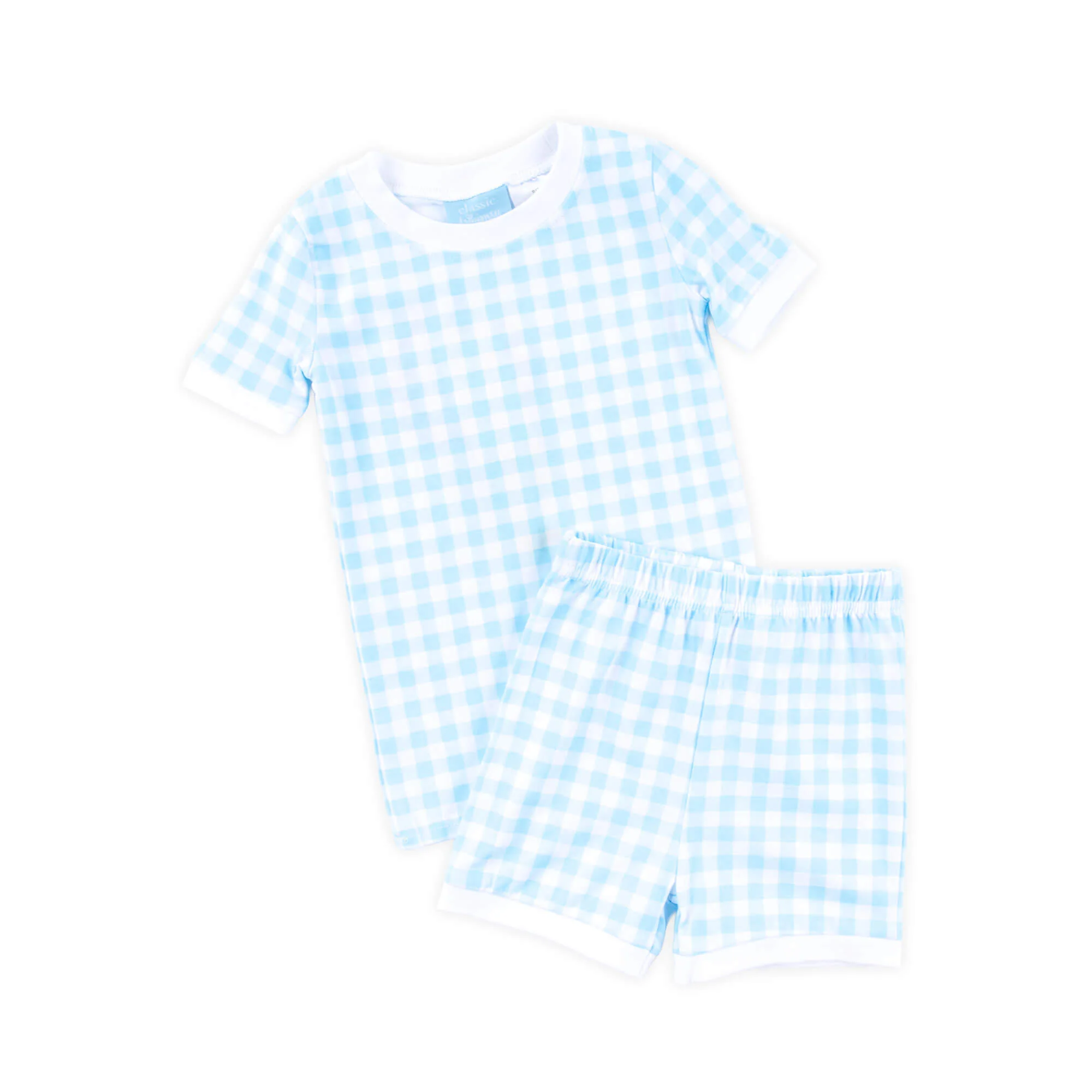 Gingham Short Pajamas Blue - Image 2