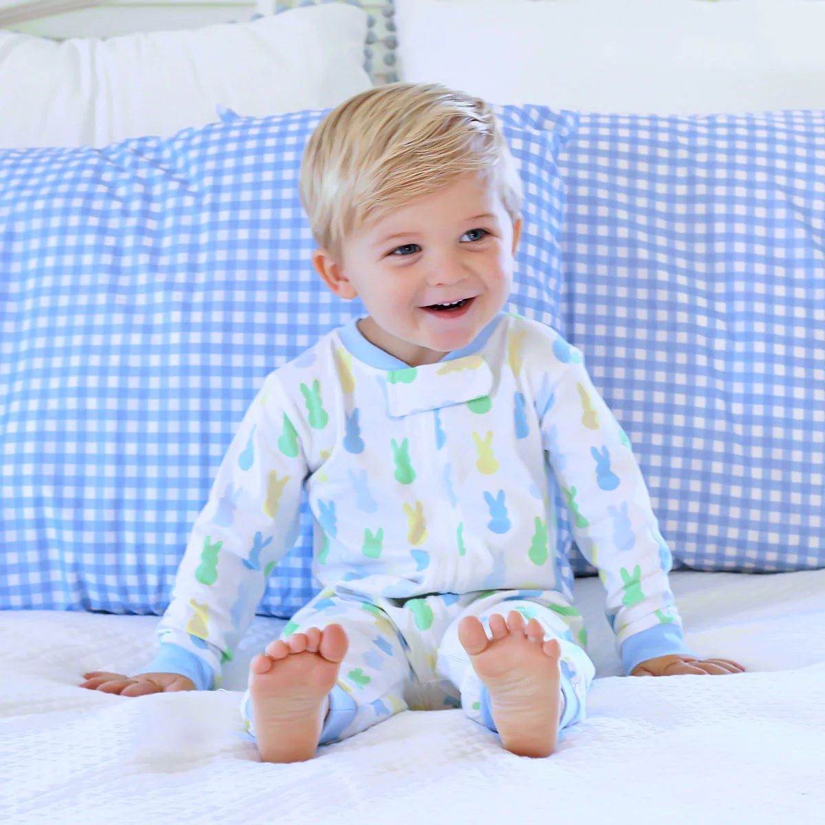 Colorful Peeps Blue Zip Sleeper