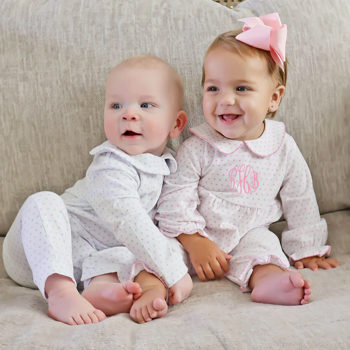 Pink Polka Dot Ruffle Romper - Image 4