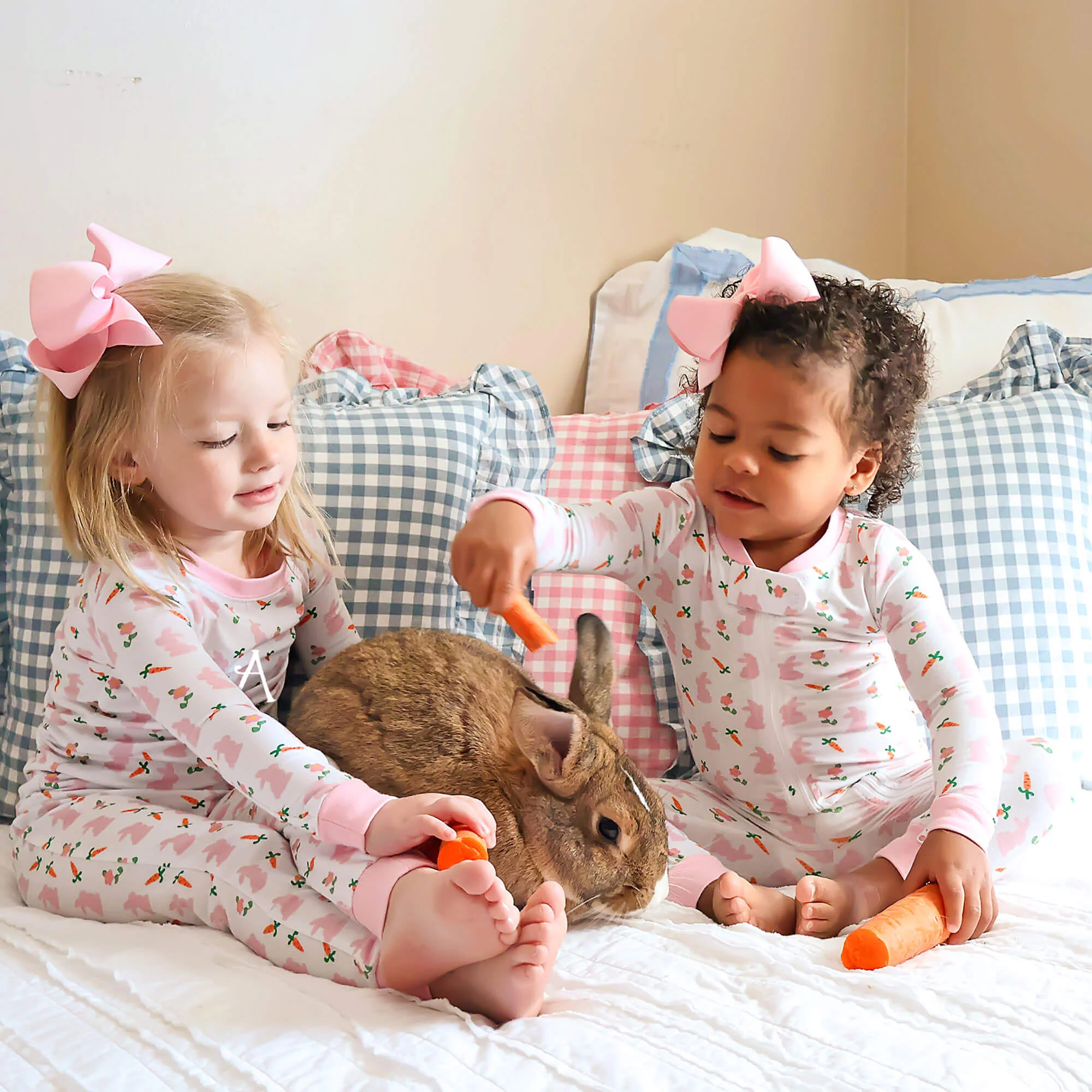 Bunnies & Carrots Pink Pajamas - Image 4