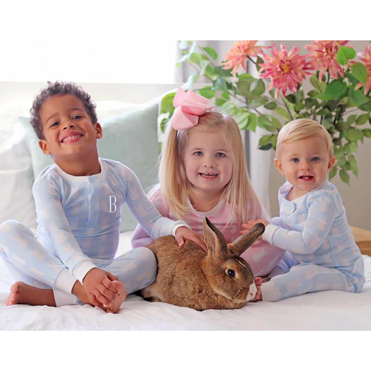 Bunny Peeps Light Blue Zip Sleeper - Image 6