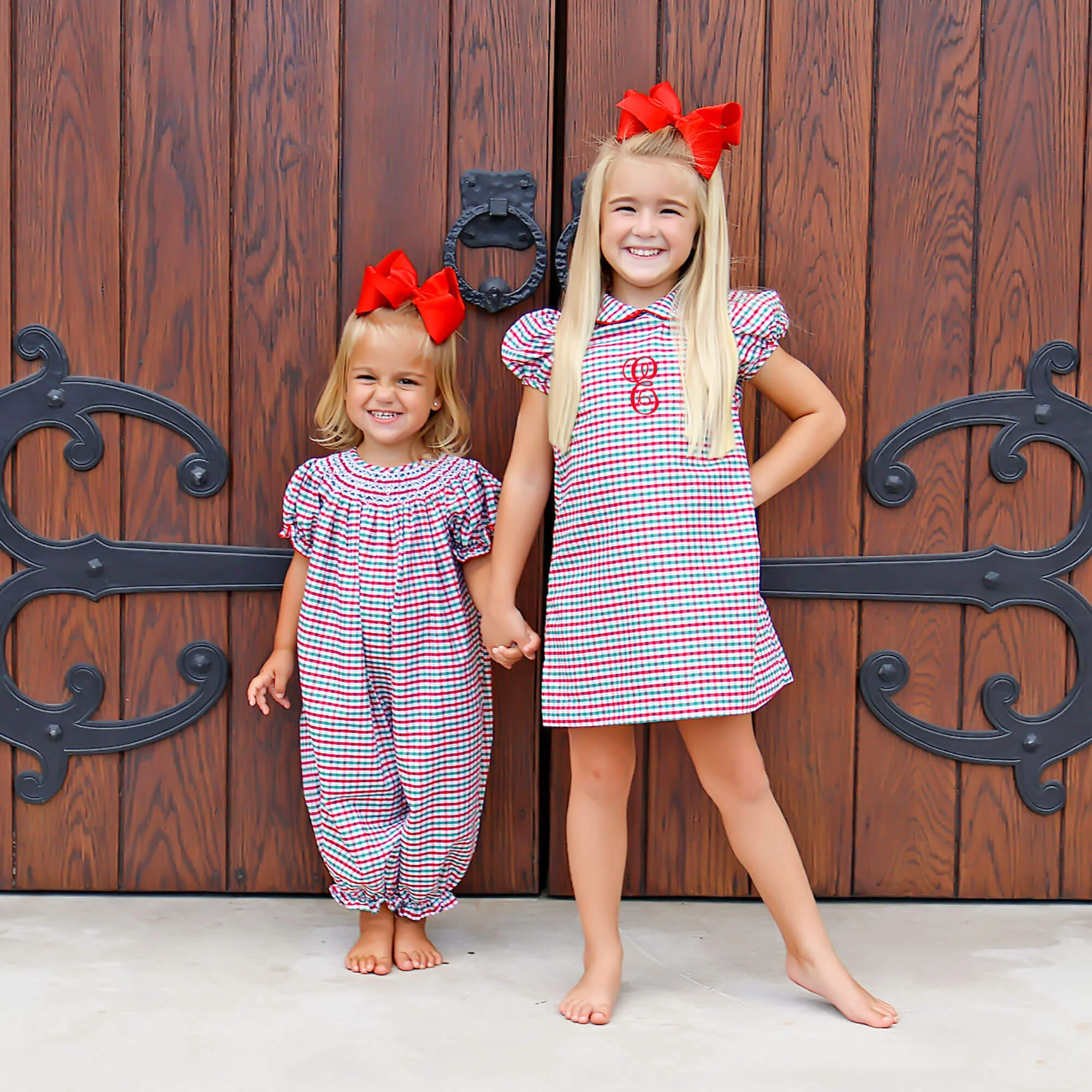 Christmas Card Gingham Sally Dress - Image 3
