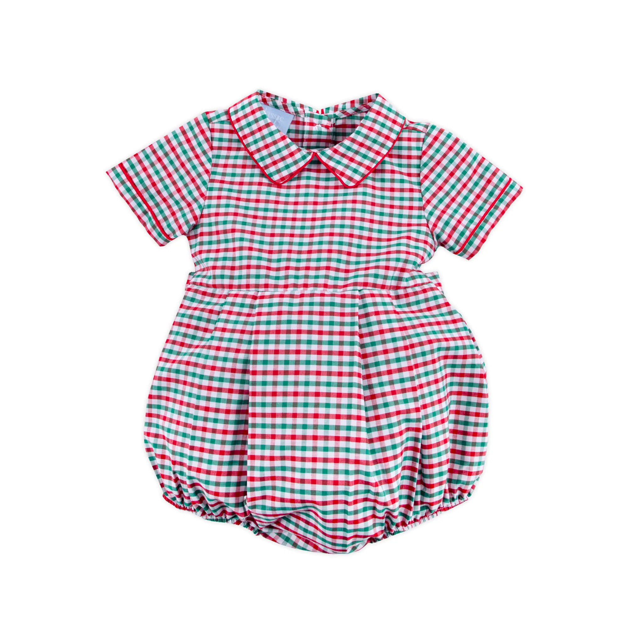 Christmas Card Gingham Collared Bubble - Image 4