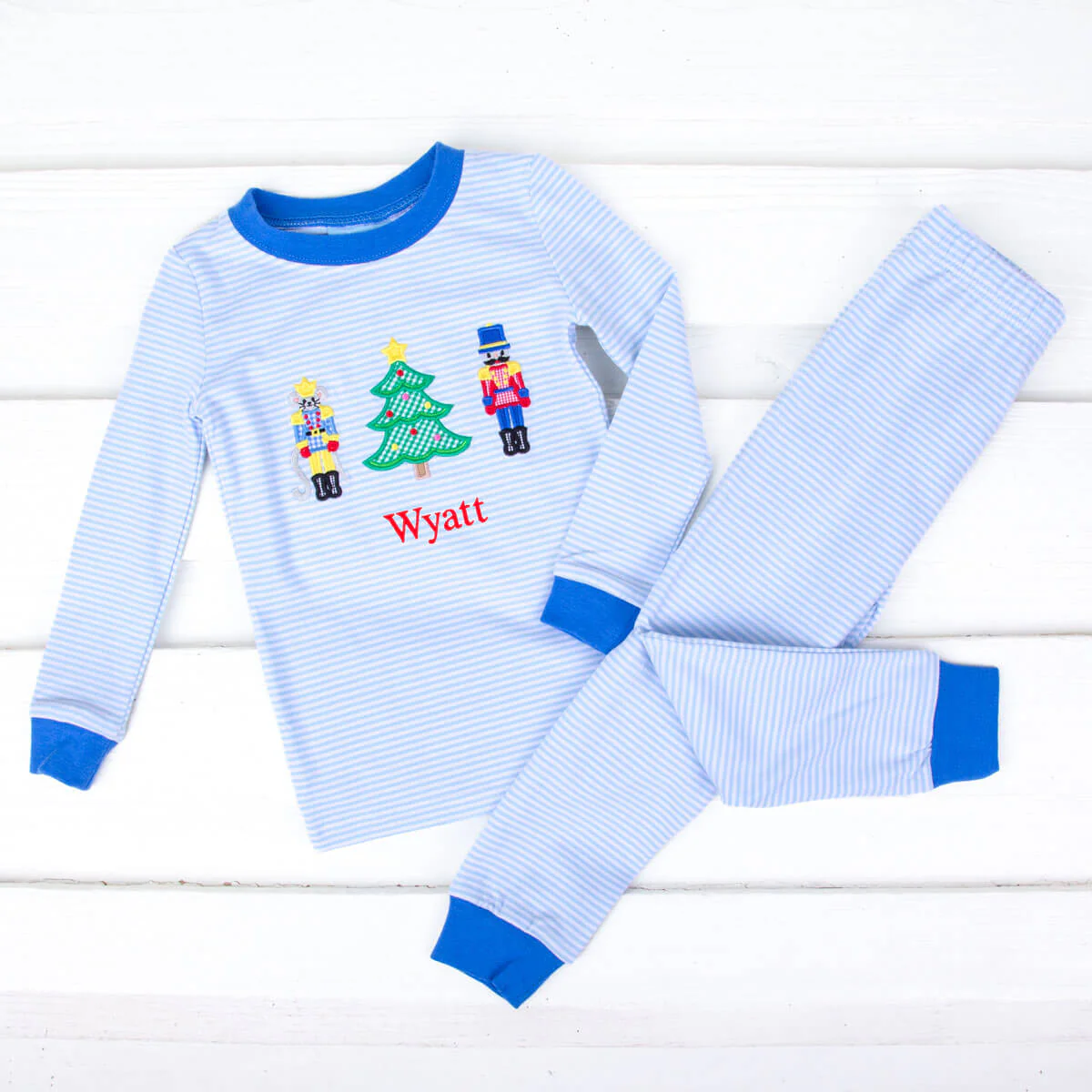 Nutcracker Light Blue Stripe Pajamas