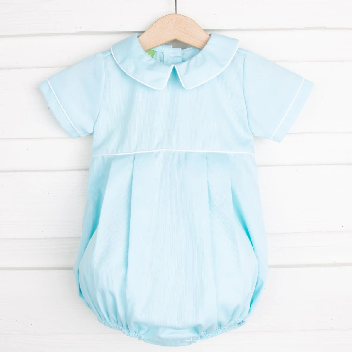 Collared Boy Bubble Mint Pique - Image 2