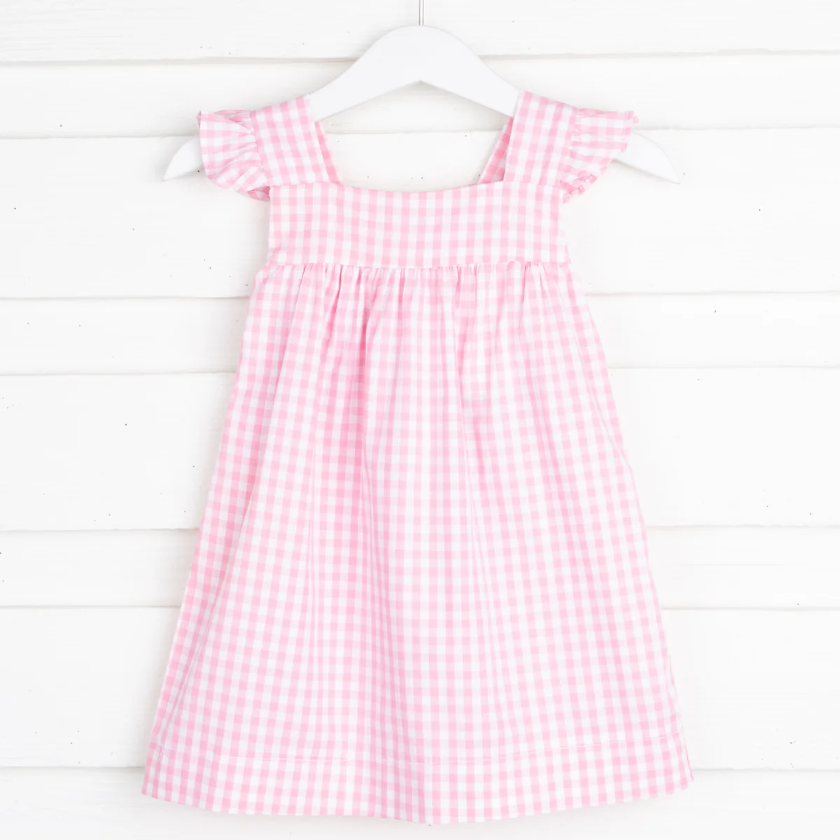 Coral Gingham Amy Dress