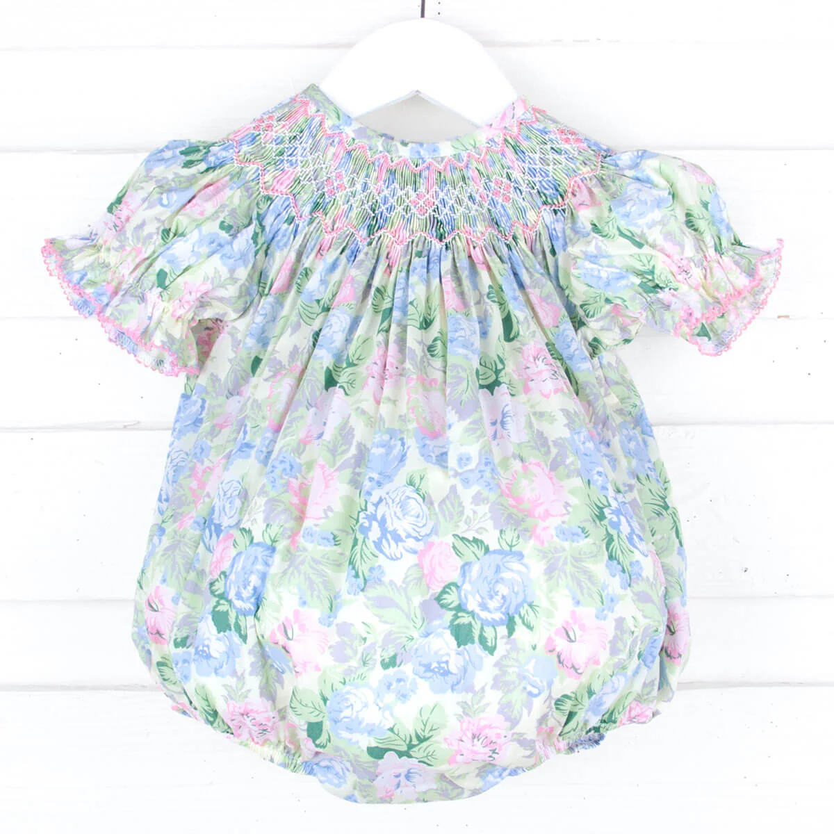 Sunny Days Floral Smocked Bubble