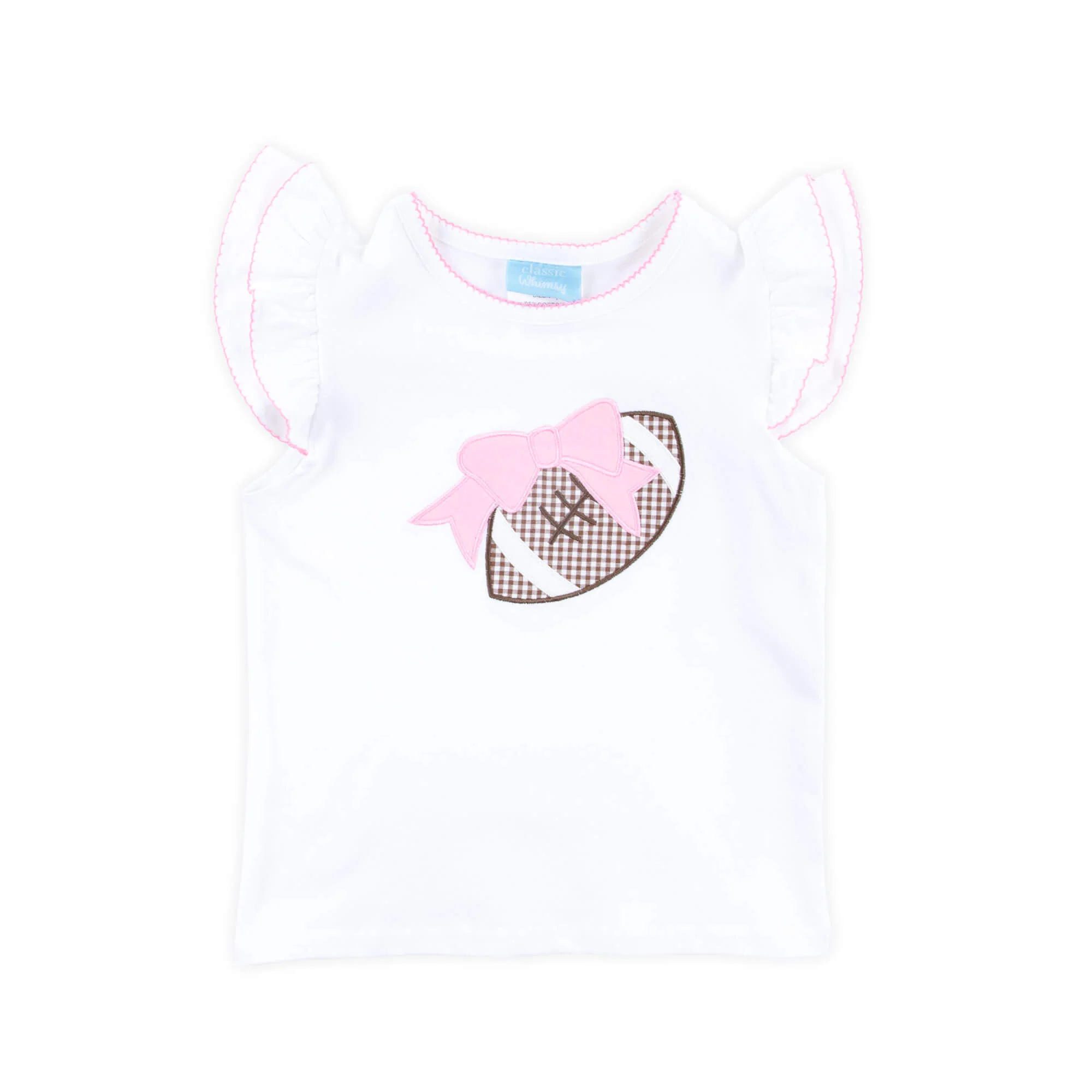 Football & Bow White Top - Image 4