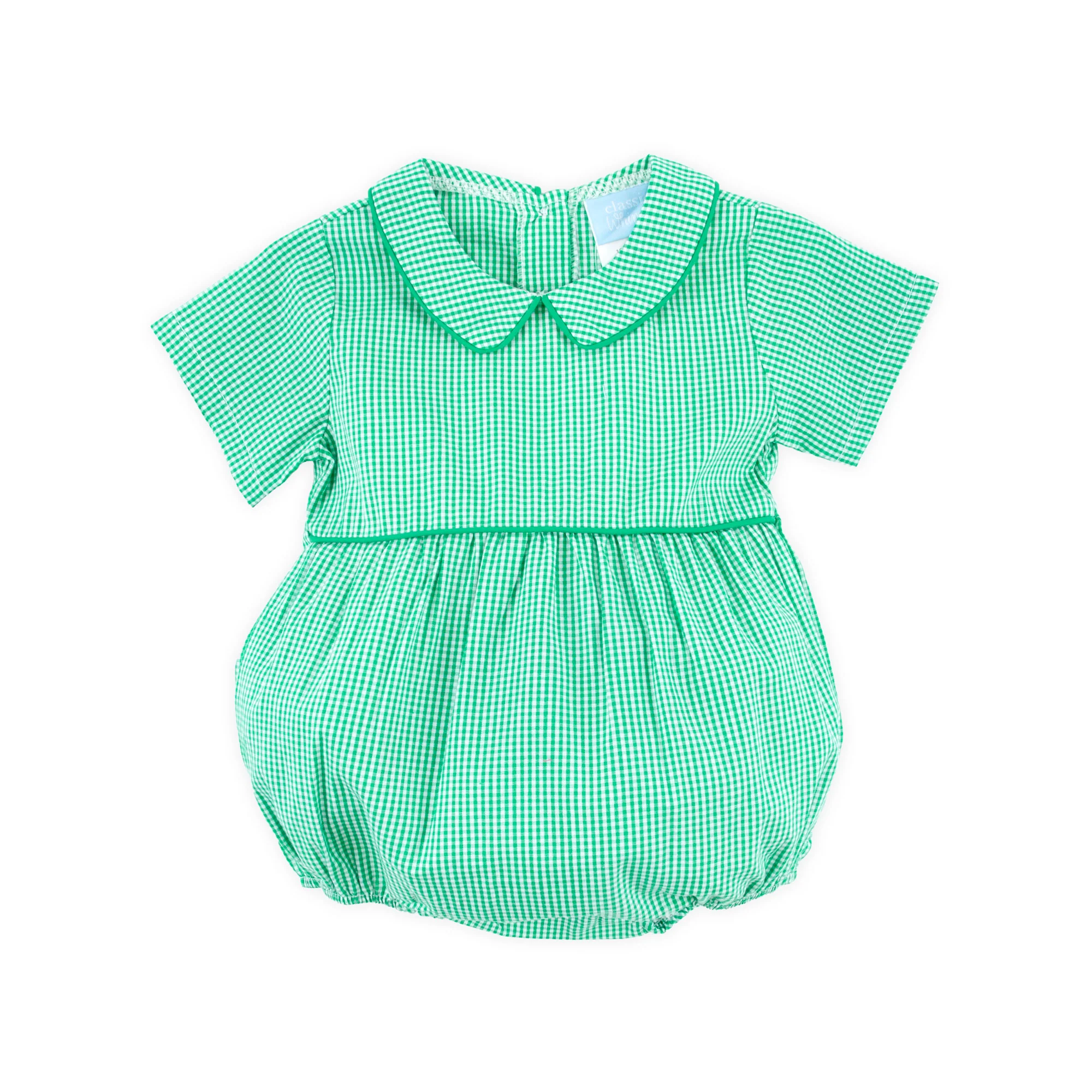 Gingham Collared Bubble Green - Image 3