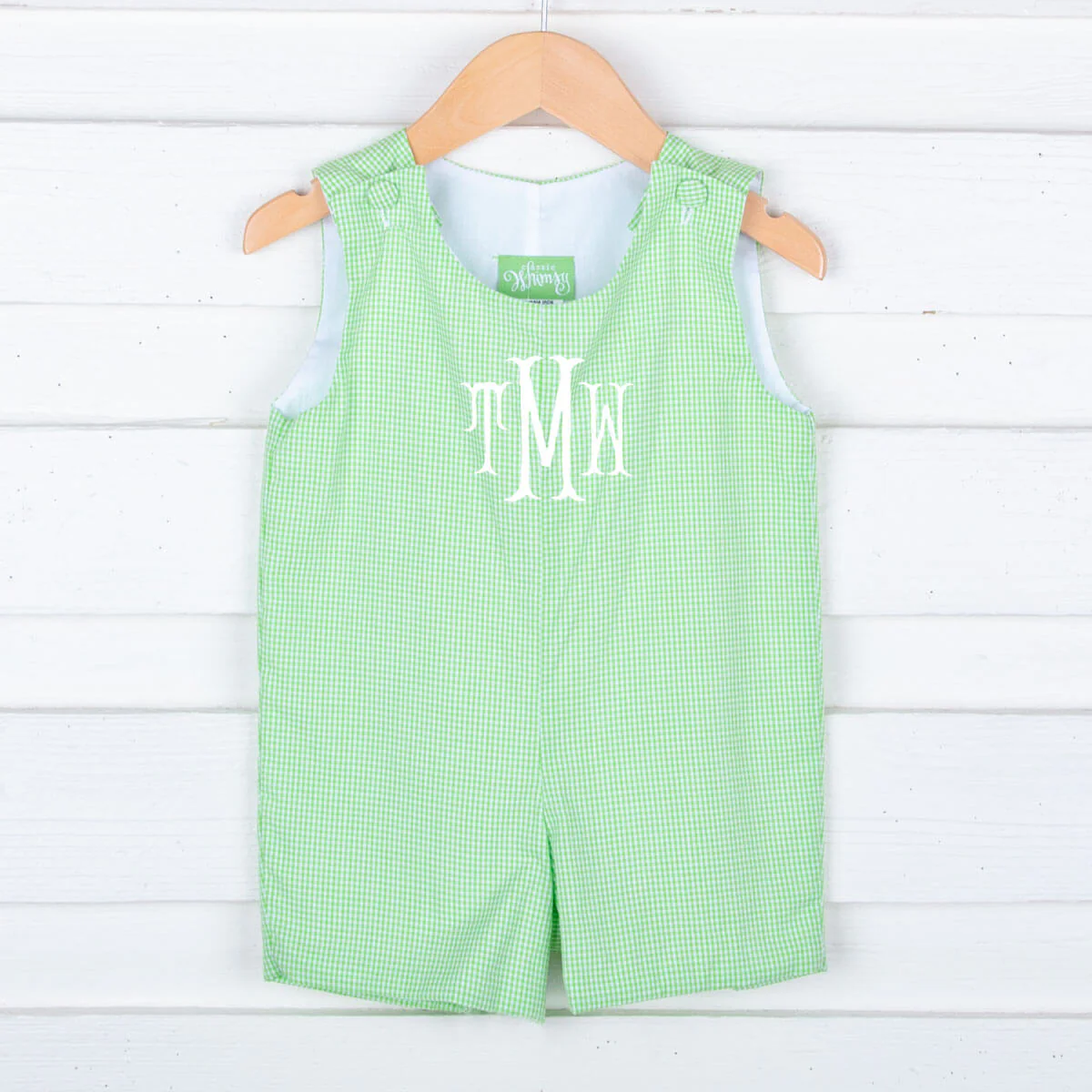 Green Gingham Jon Jon