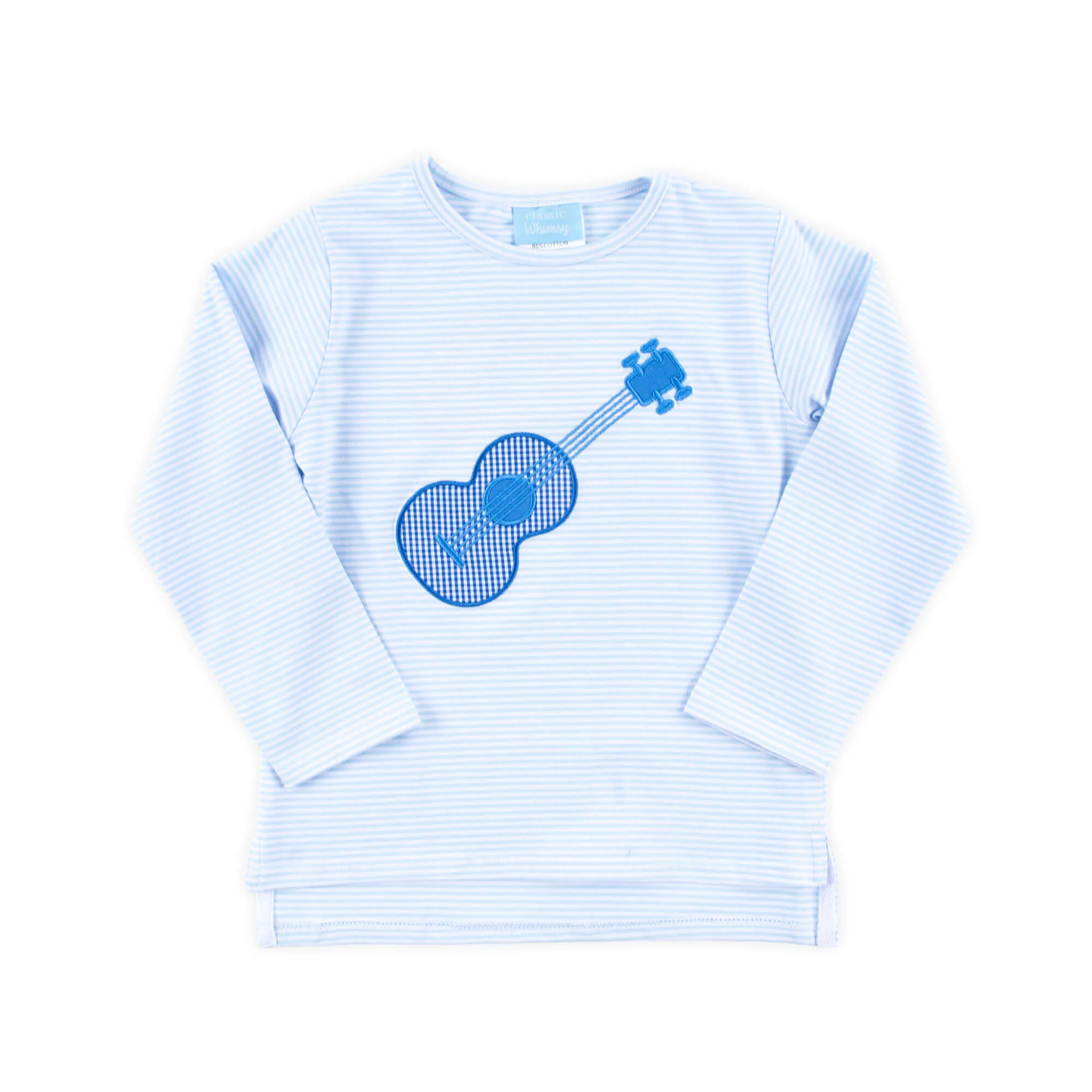 Guitar Blue Stripe Long Sleeve Shirt - Image 2