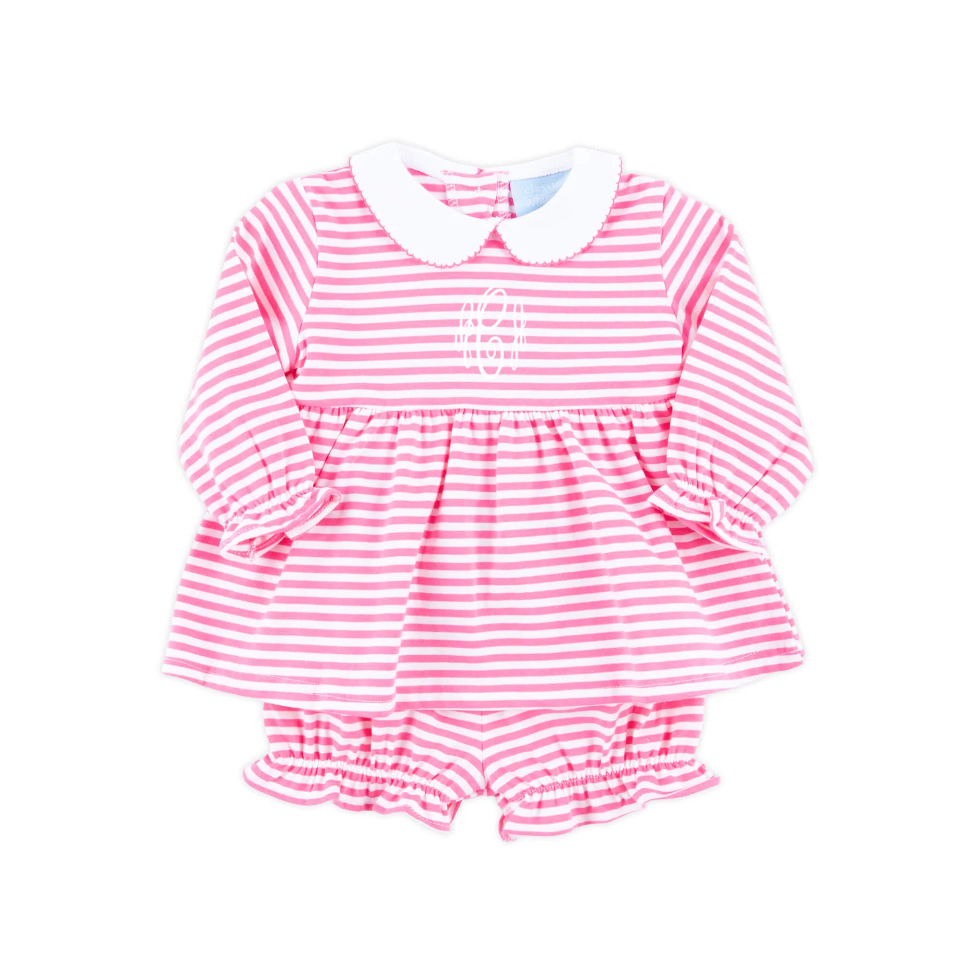 Hot Pink Stripe Riley Bloomer Set