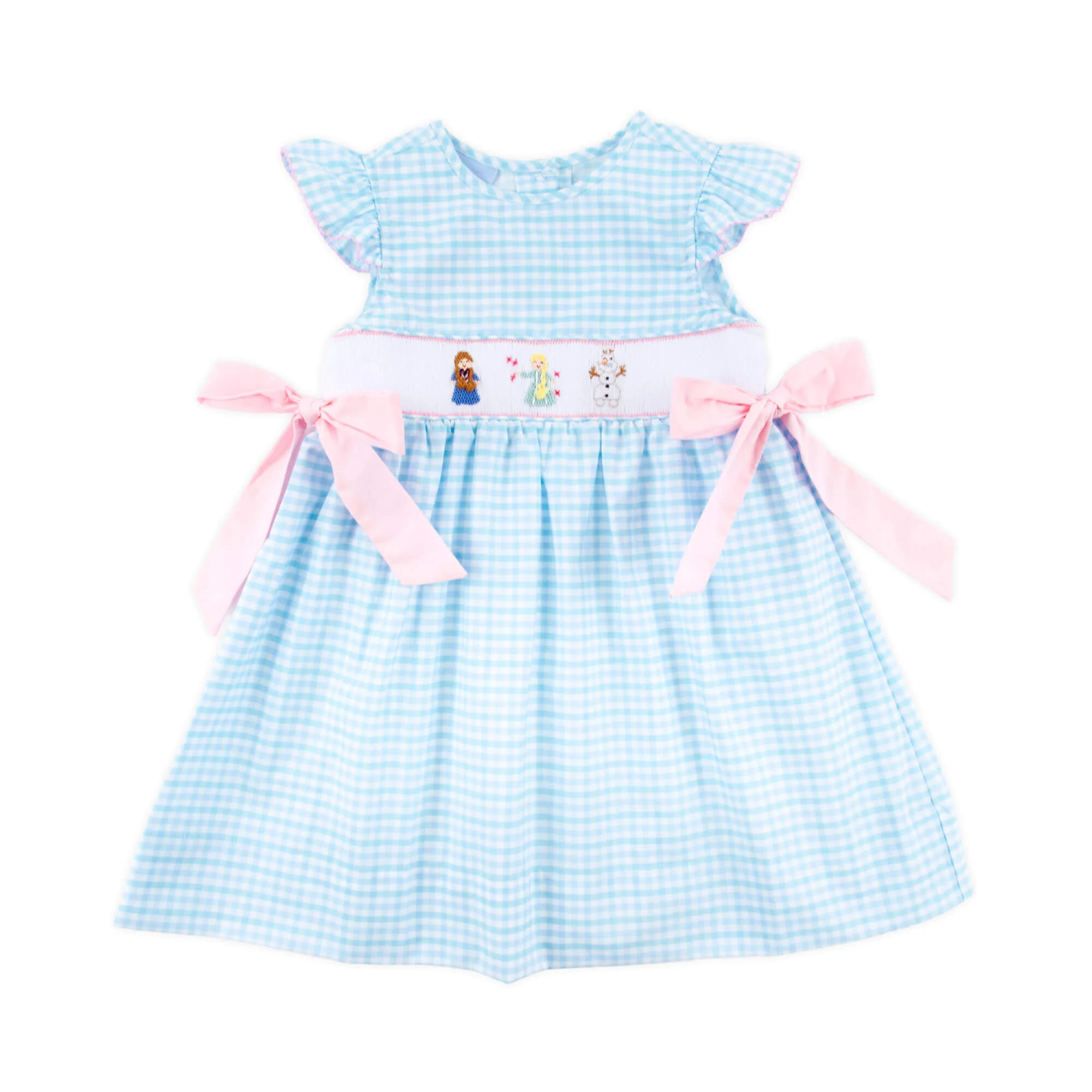 Ice Princess Smocked Beverly Dress Blue Gingham