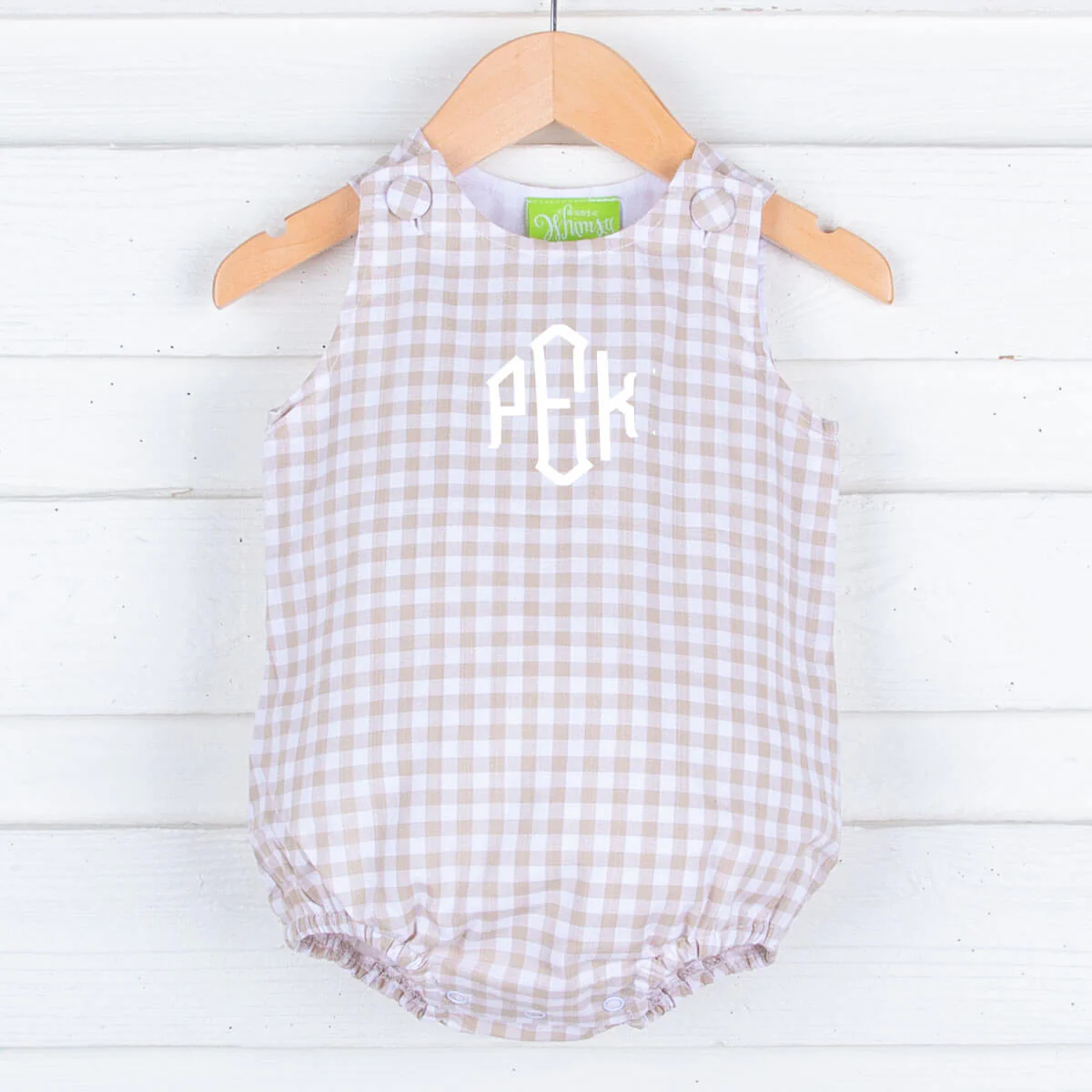 Khaki Gingham Kid Sun Bubble