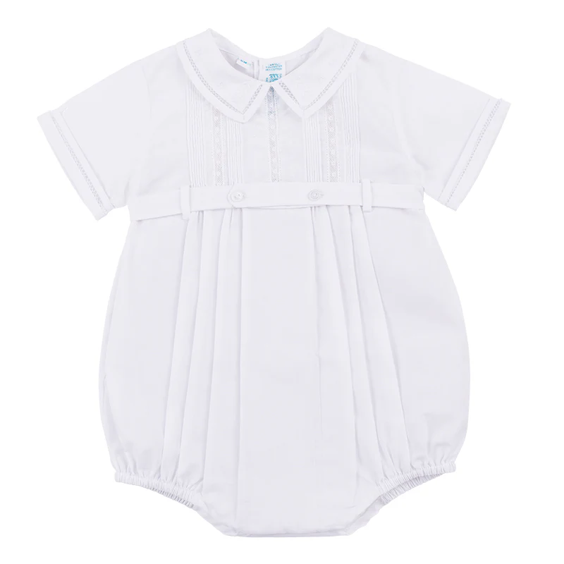 Lace Button Belt White Bubble