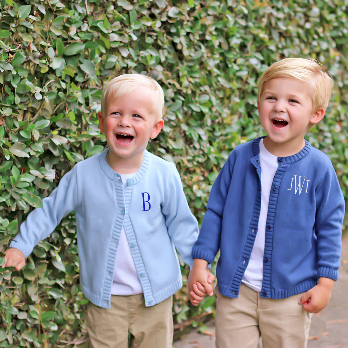 Light Blue Boys Button Cardigan - Image 3