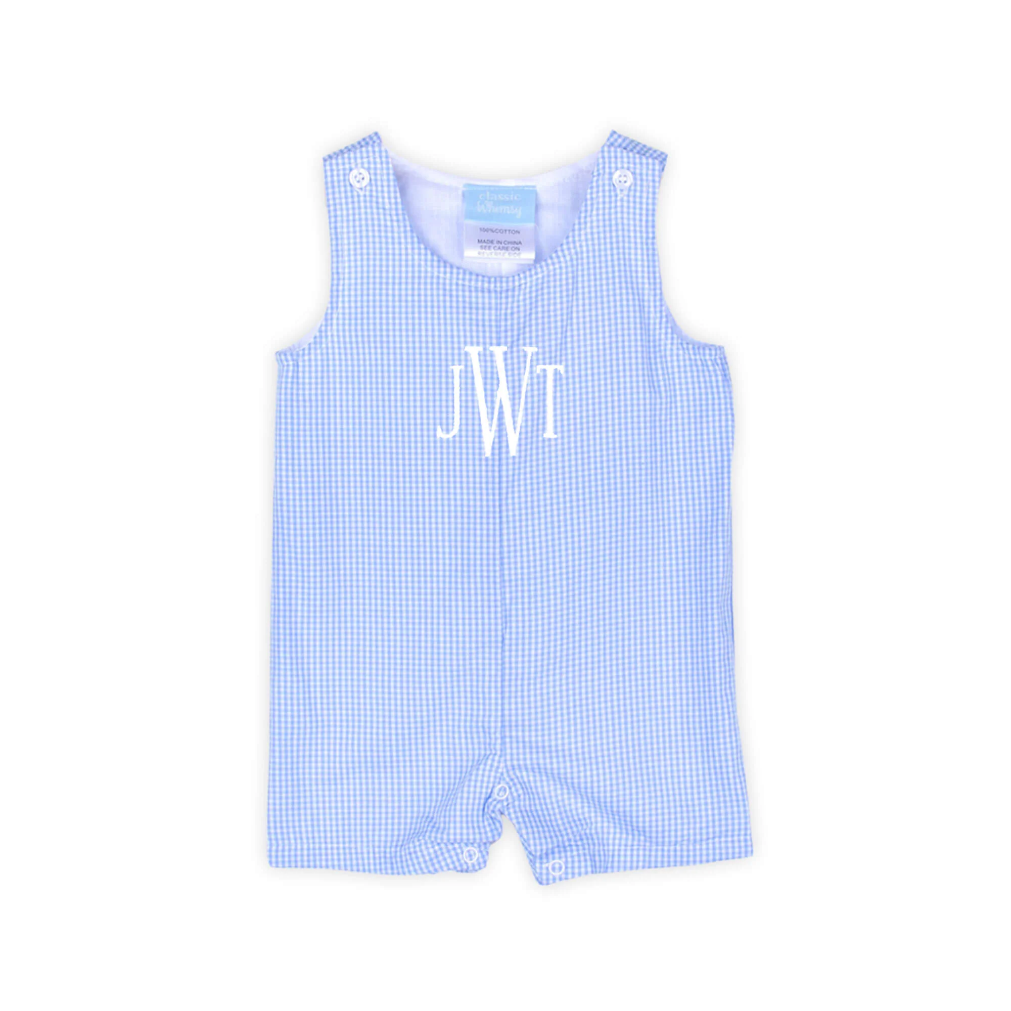 Gingham Jon Jon Light Blue