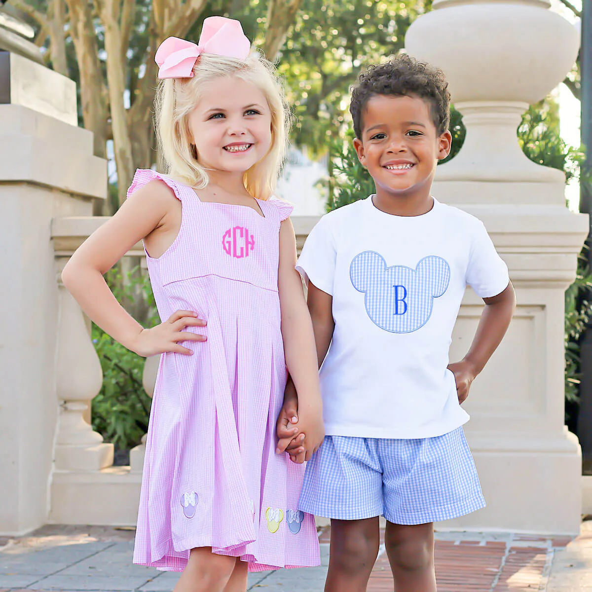 Light Blue Gingham Mouse Ears Short Set - Image 6
