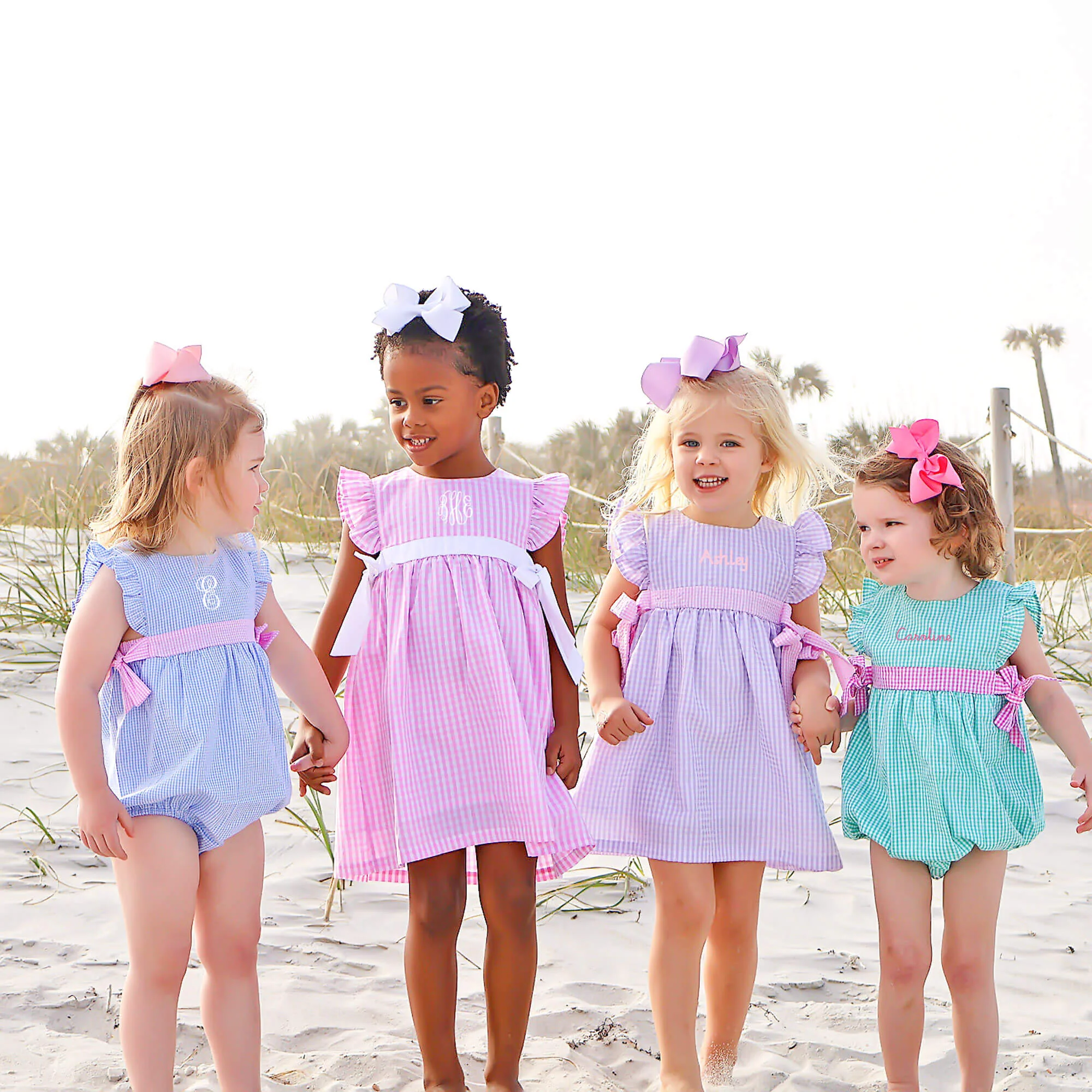 Light Blue & Pink Gingham Avery Bubble - Image 5