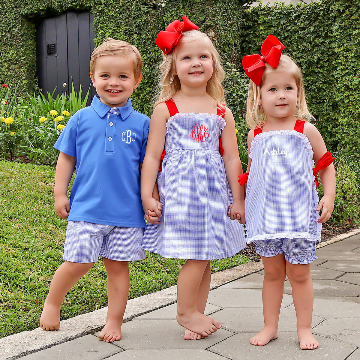 Royal Gingham Polo Short Set - Image 5