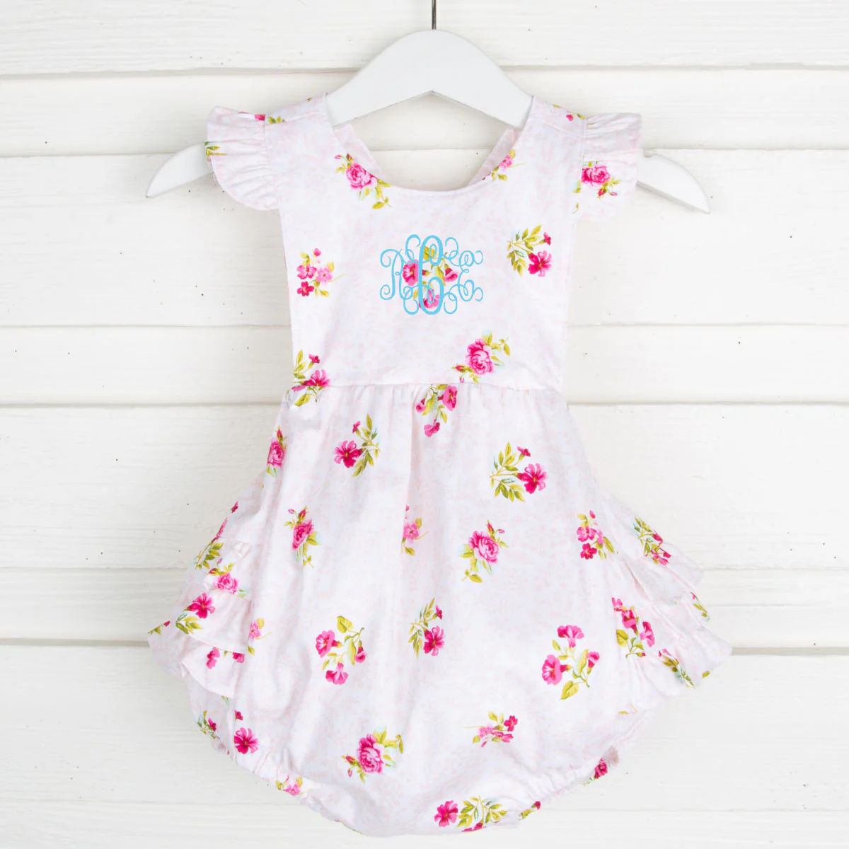 Multi Pink Floral Ruffle Bubble