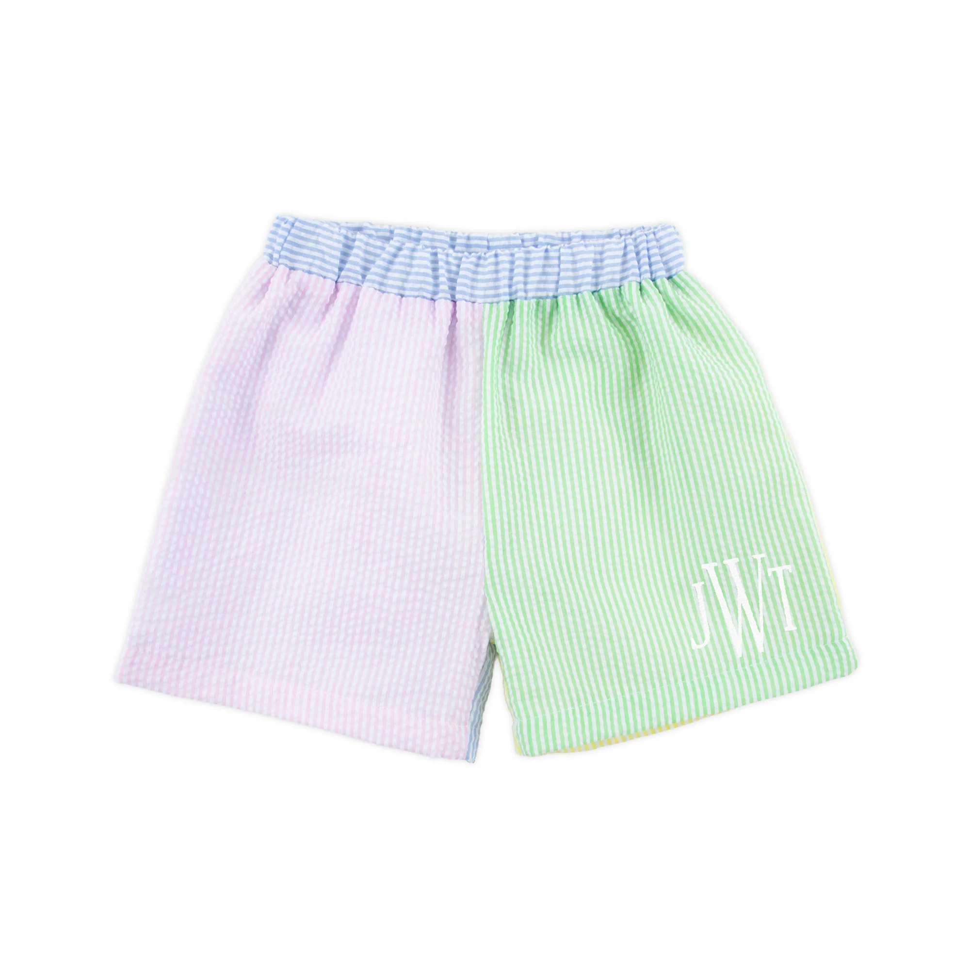 Multi Stripe Seersucker Shorts