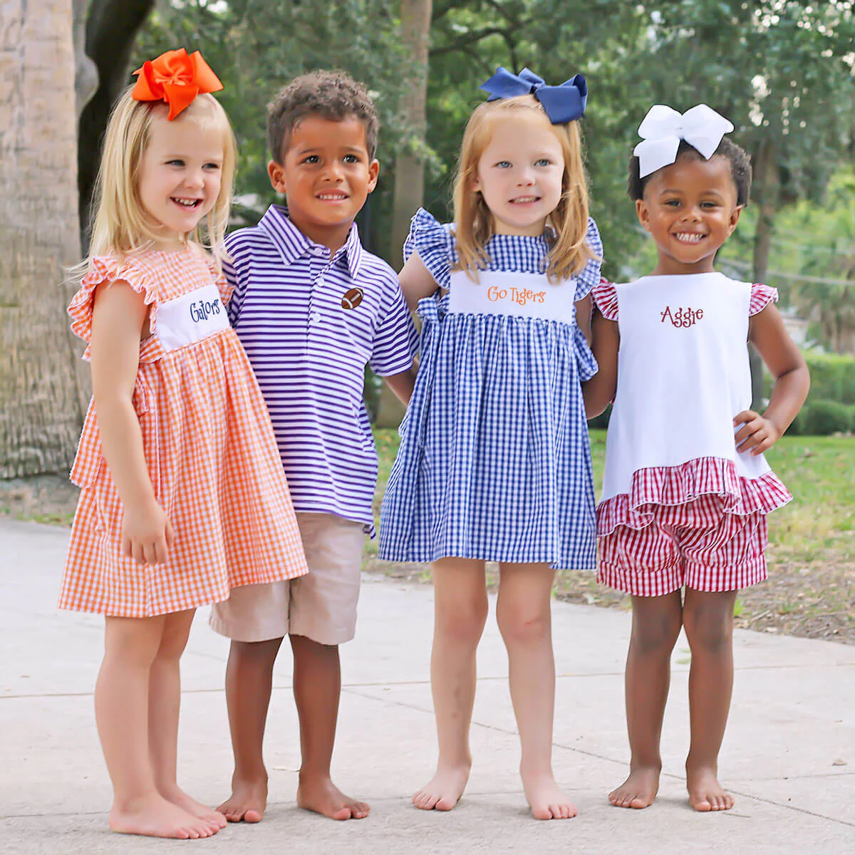 Orange Gingham Avery Dress - Image 7