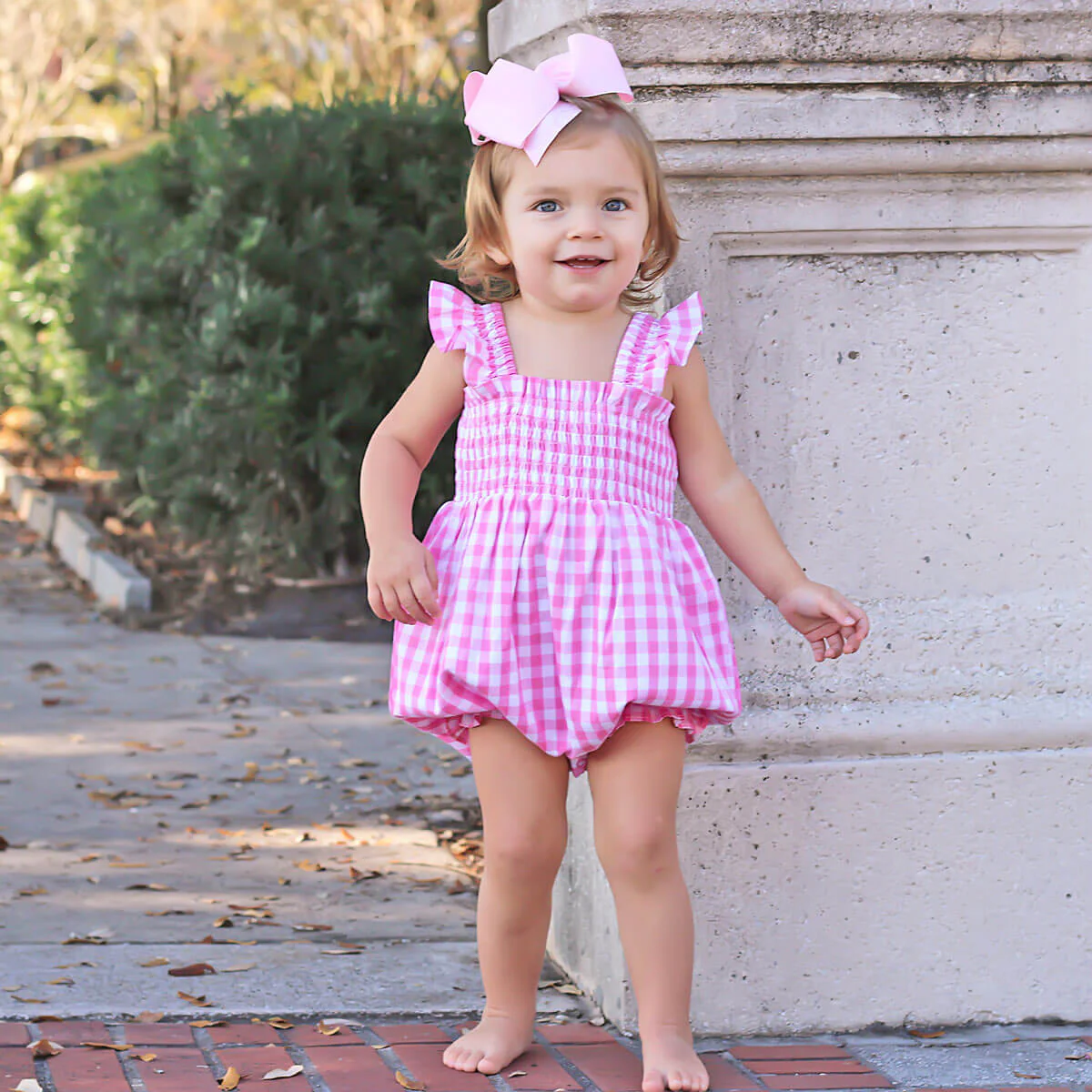 Pink Gingham Willow Bubble