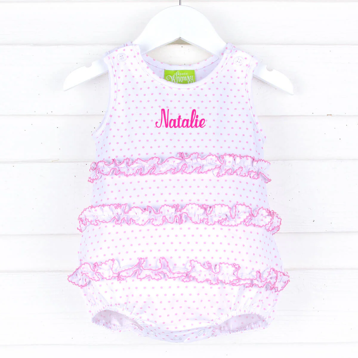 Pink Polka Dot Ruffle Bubble - Image 2