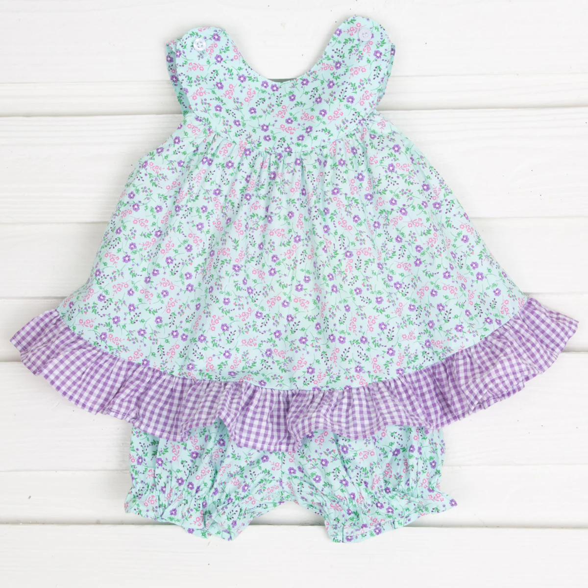 Purple Floral Blythe Bloomer Set - Image 2
