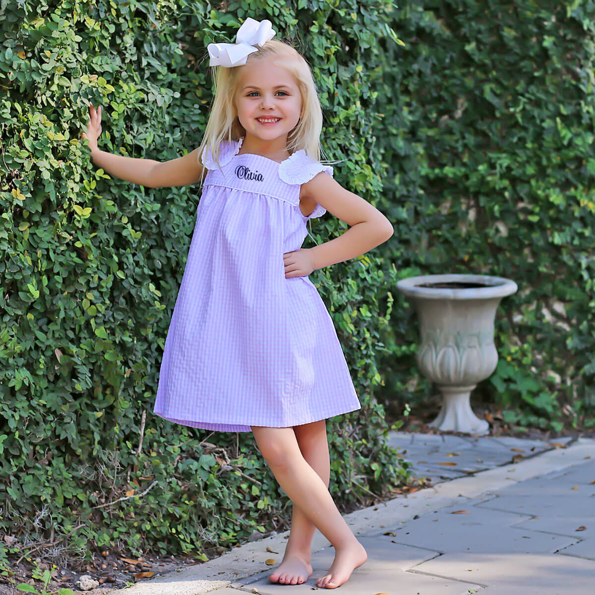Purple Gingham Lulu Dress