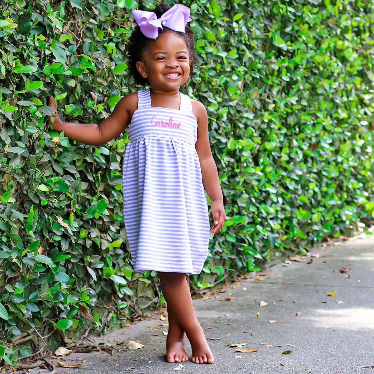 Purple Stripe Mia Dress