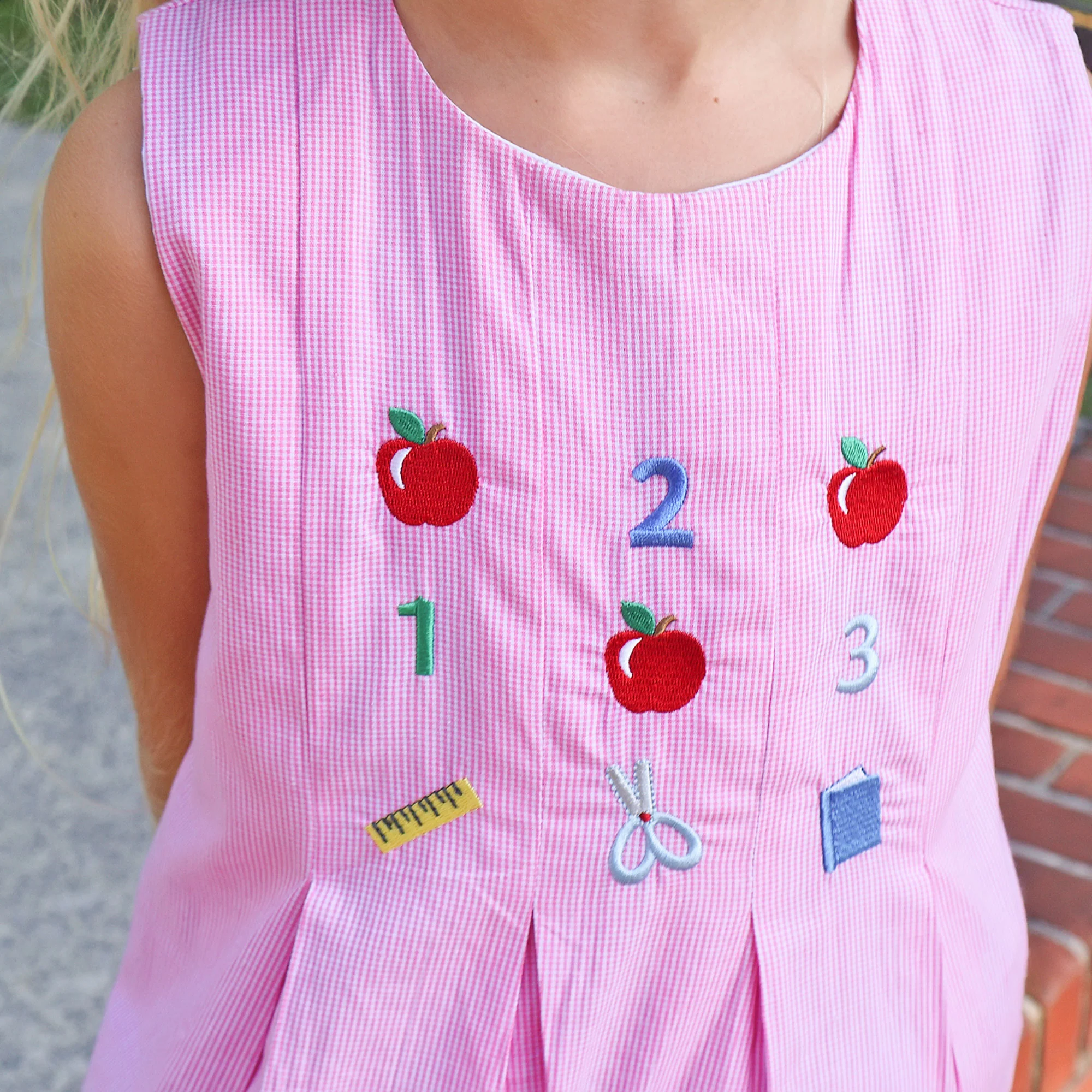 Ready To Learn Pink Mini Gingham Chloe Dress - Image 2