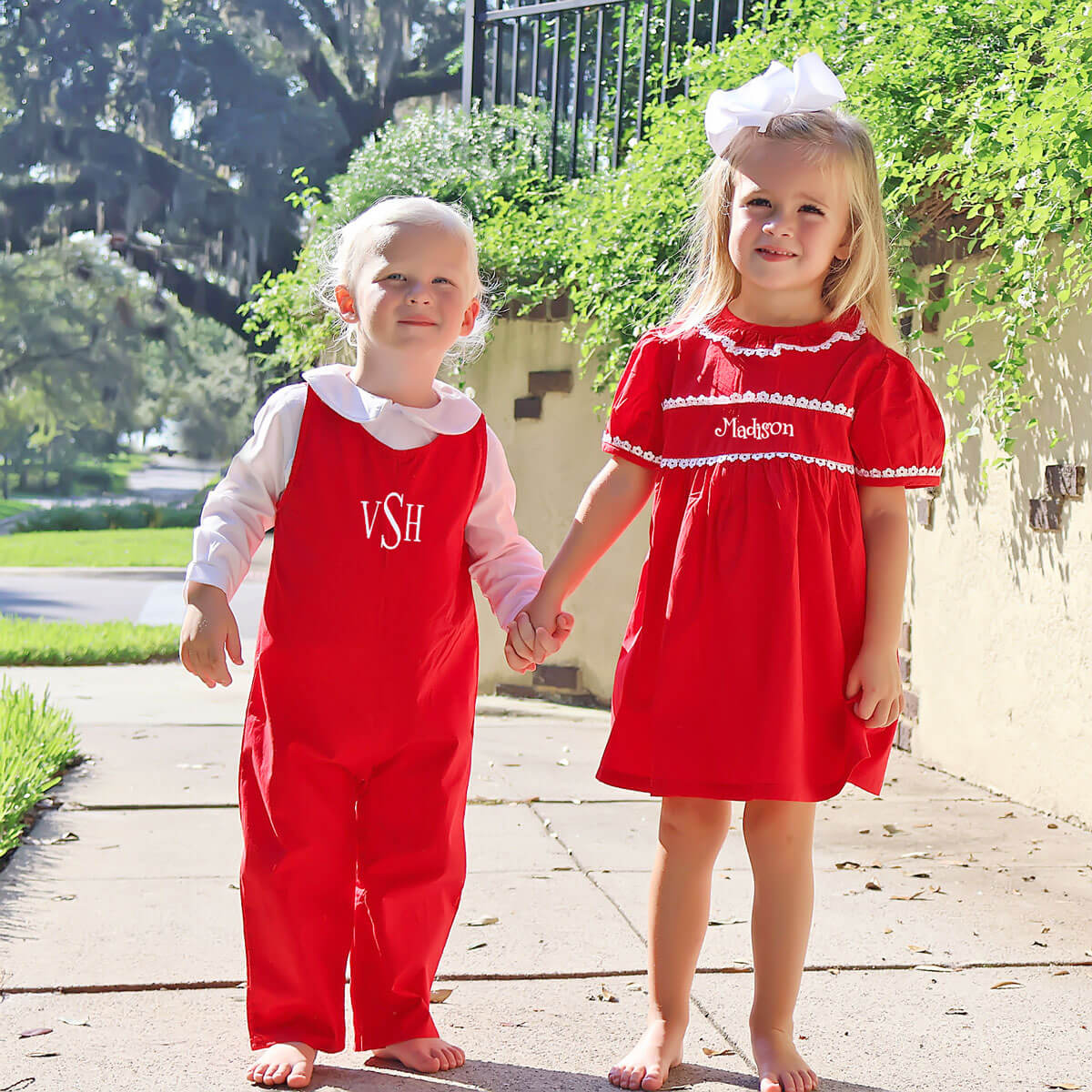 Lace Trim Red Lily Dress - Image 3