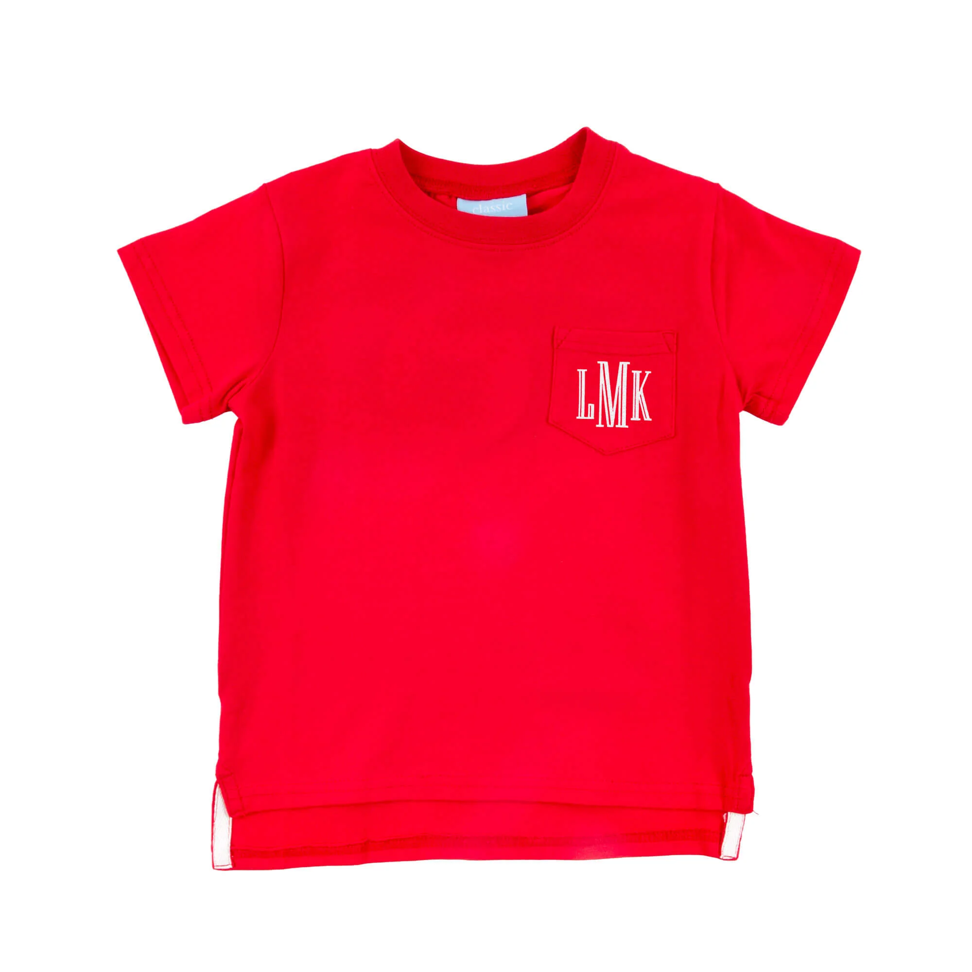 Red Solid Short Sleeve Pocket Shirt - Image 2