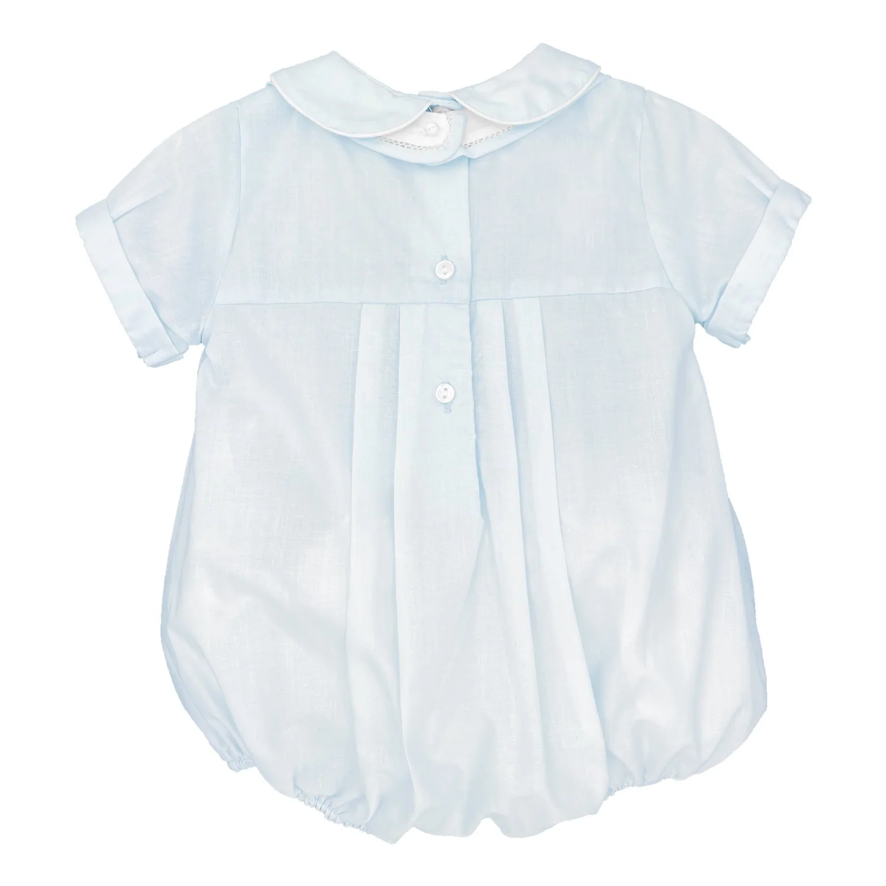 Sailboat Embroidered Pleated Bubble Light Blue - Image 3