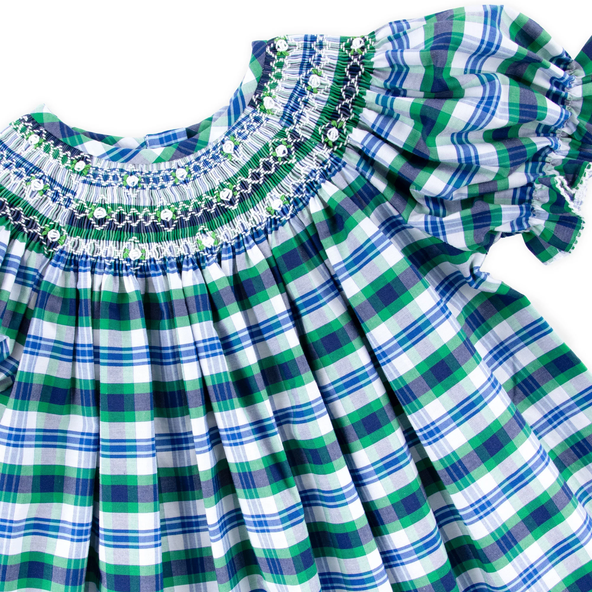 Steward Plaid Smocked Bishop Dress - Image 2