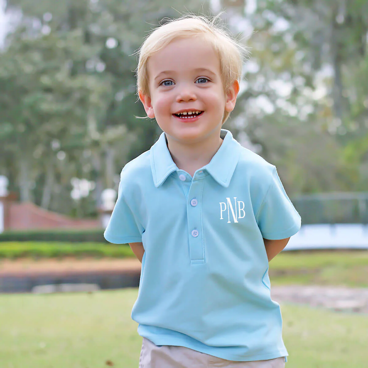 Solid Pique Polo Shirt Blue