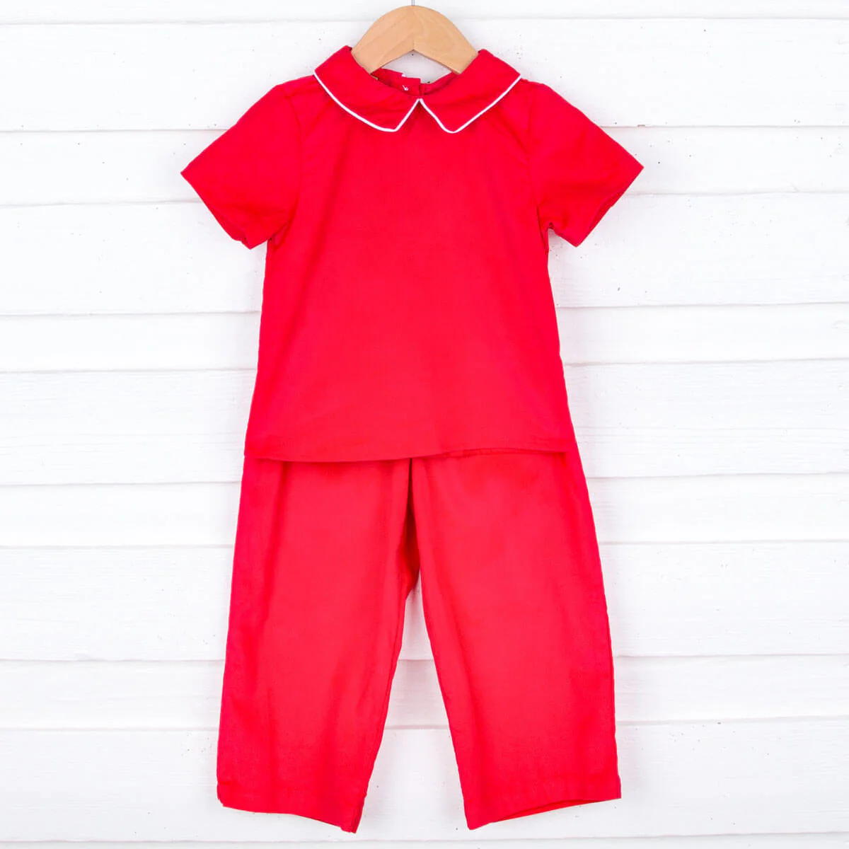 Solid Red Corduroy Pant Set - Image 3