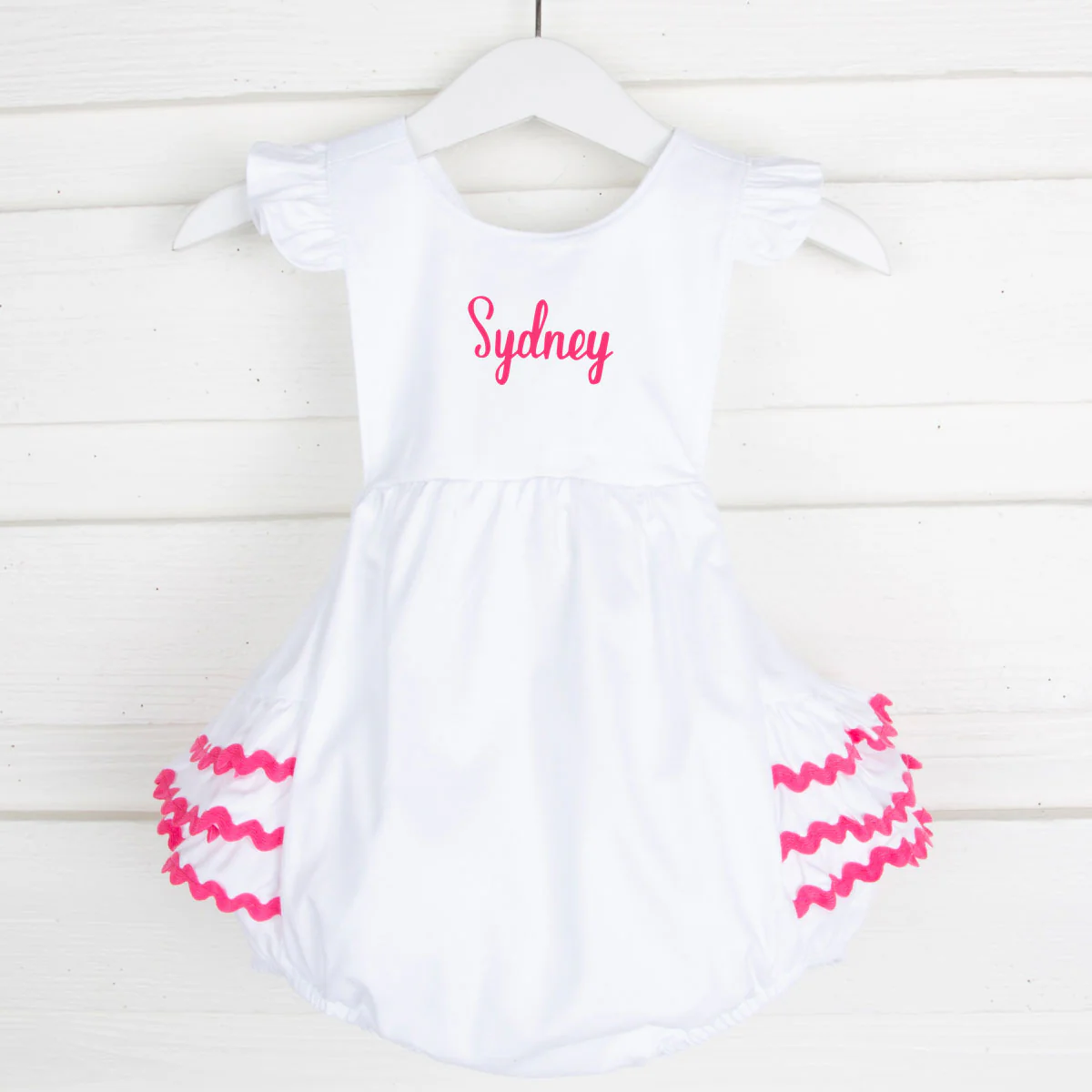 Solid White Ruffle Bubble