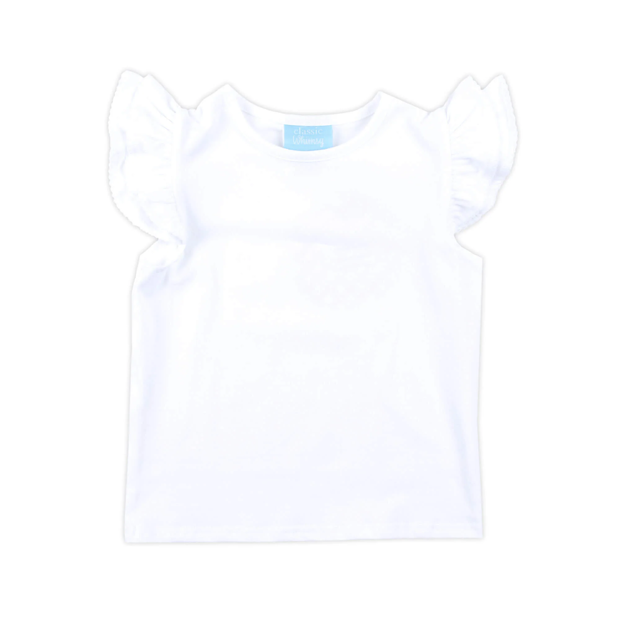 White Flutter Sleeve Top - Image 3