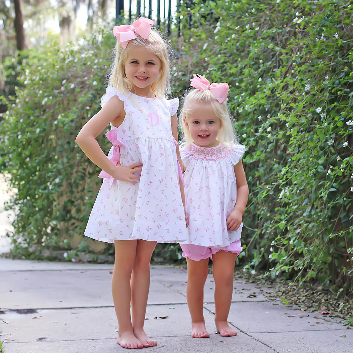 Spring Tulips Smocked Bloomer Set - Image 7